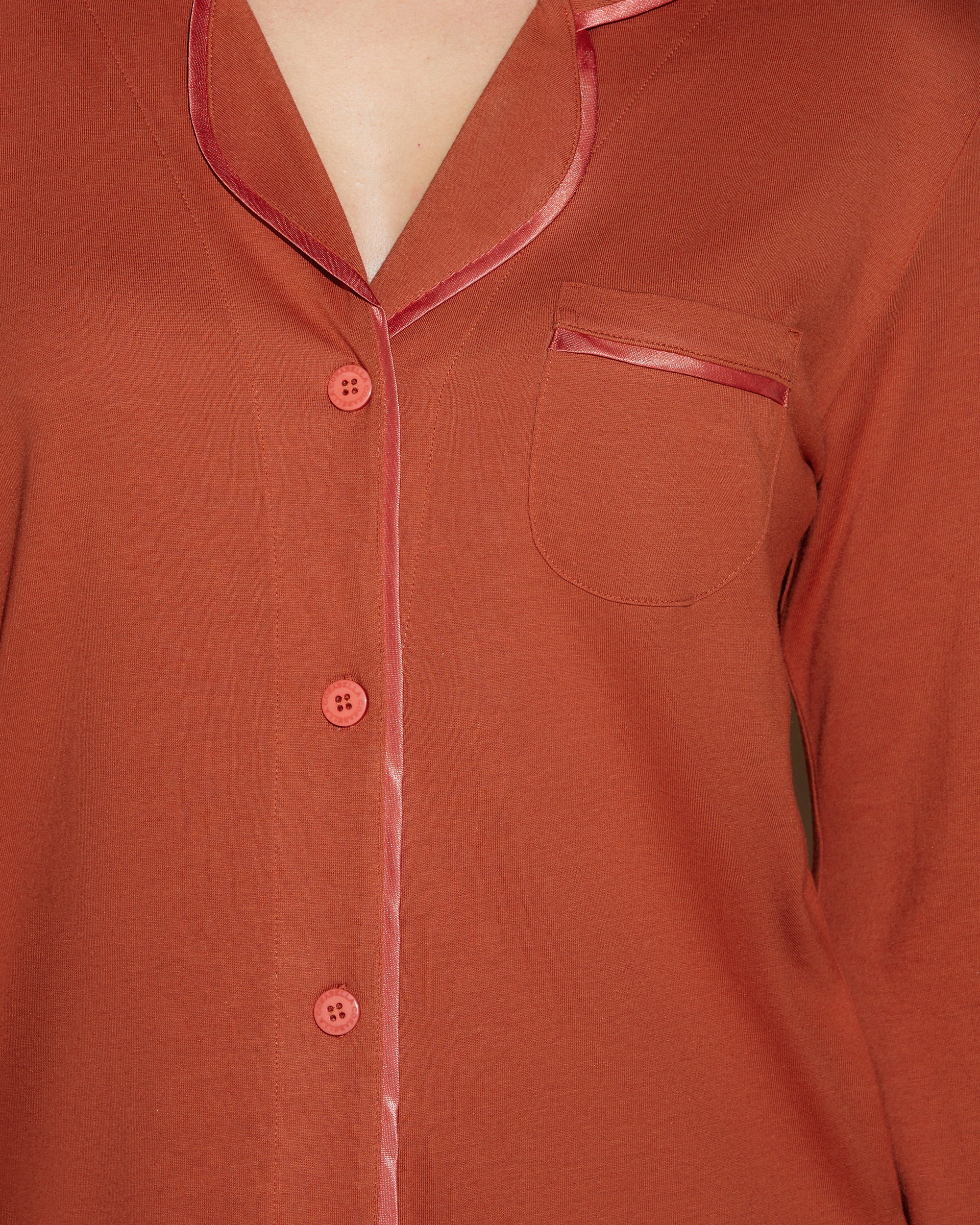 Orange Set - Bella Long Sleeve Top & Pant Pajama Set