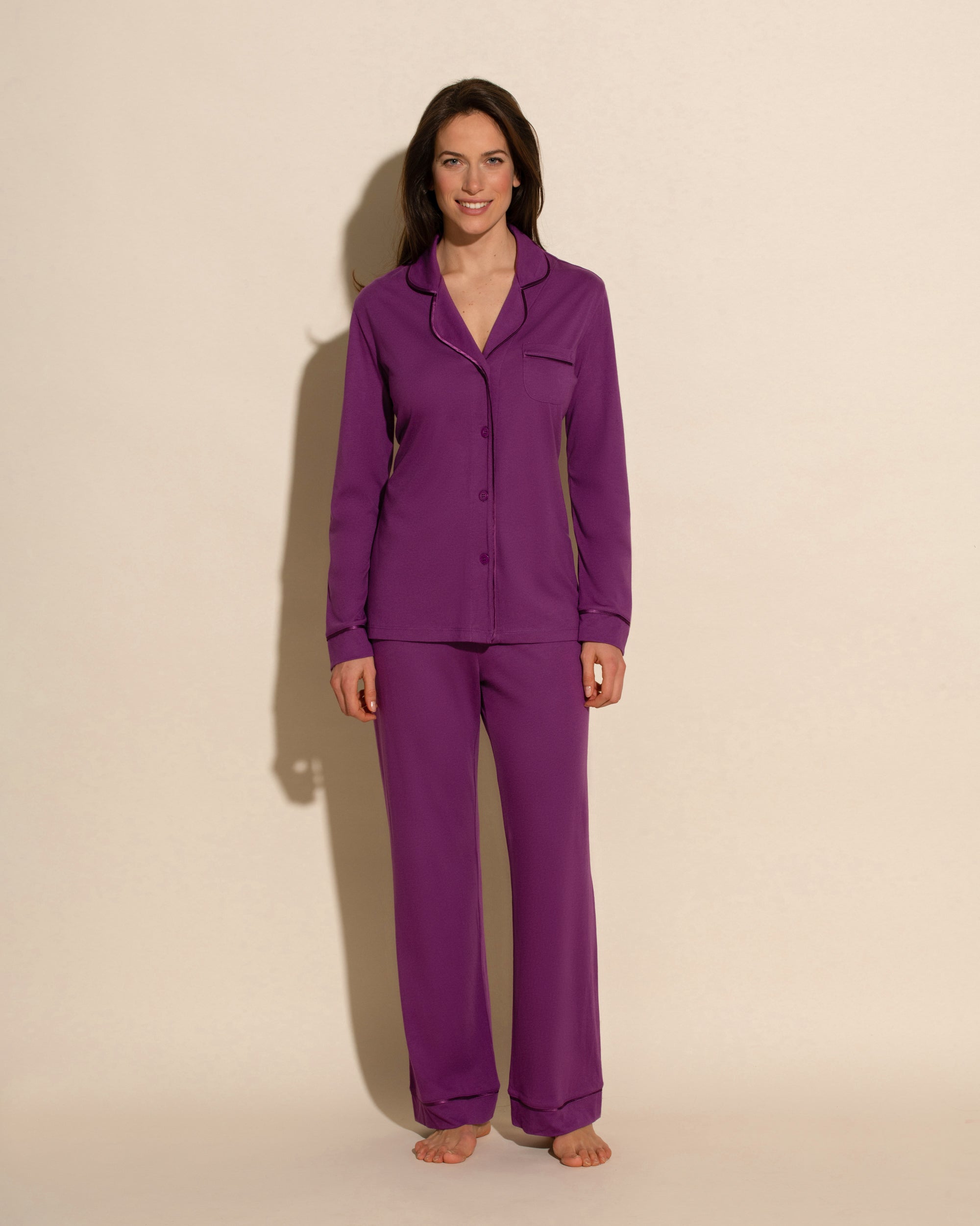 Purple Set - Bella Long Sleeve Top & Pant Pajama Set