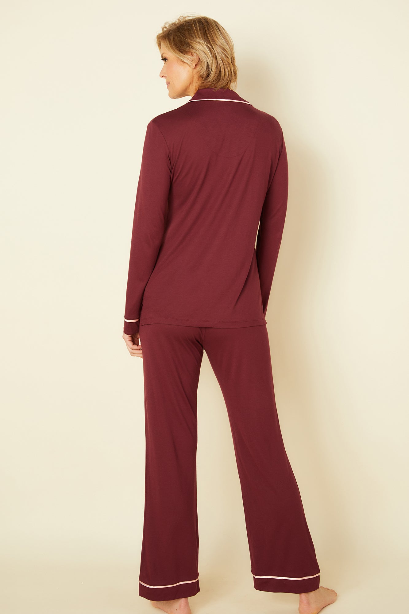 Red Set - Bella Long Sleeve Top & Pant Pajama Set