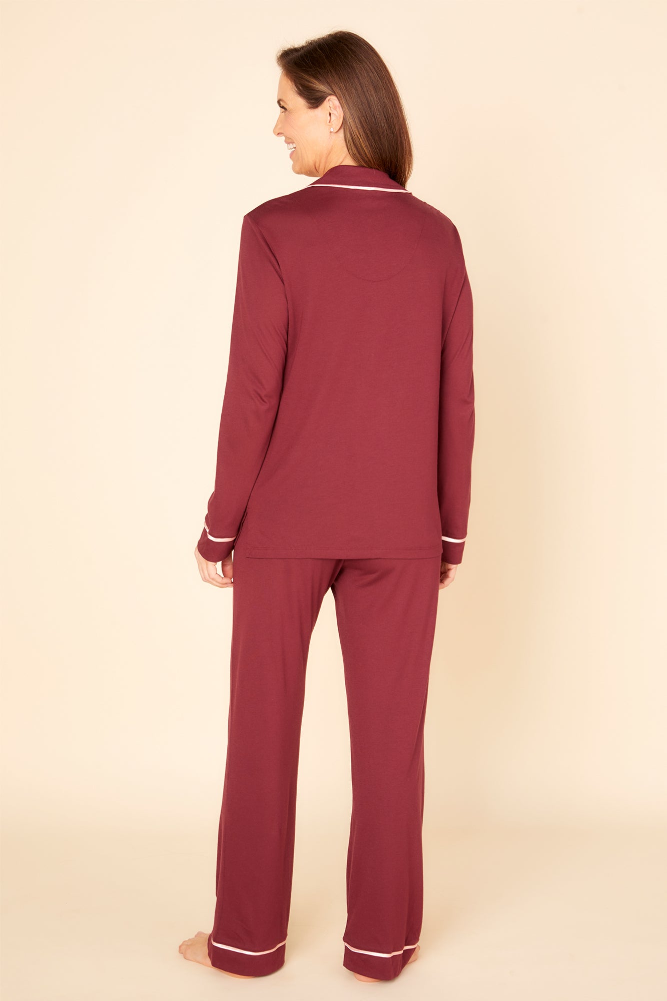 Rouge Ensemble - Bella Ensemble De Pyjama Haut Manches Longues Et Pantalon