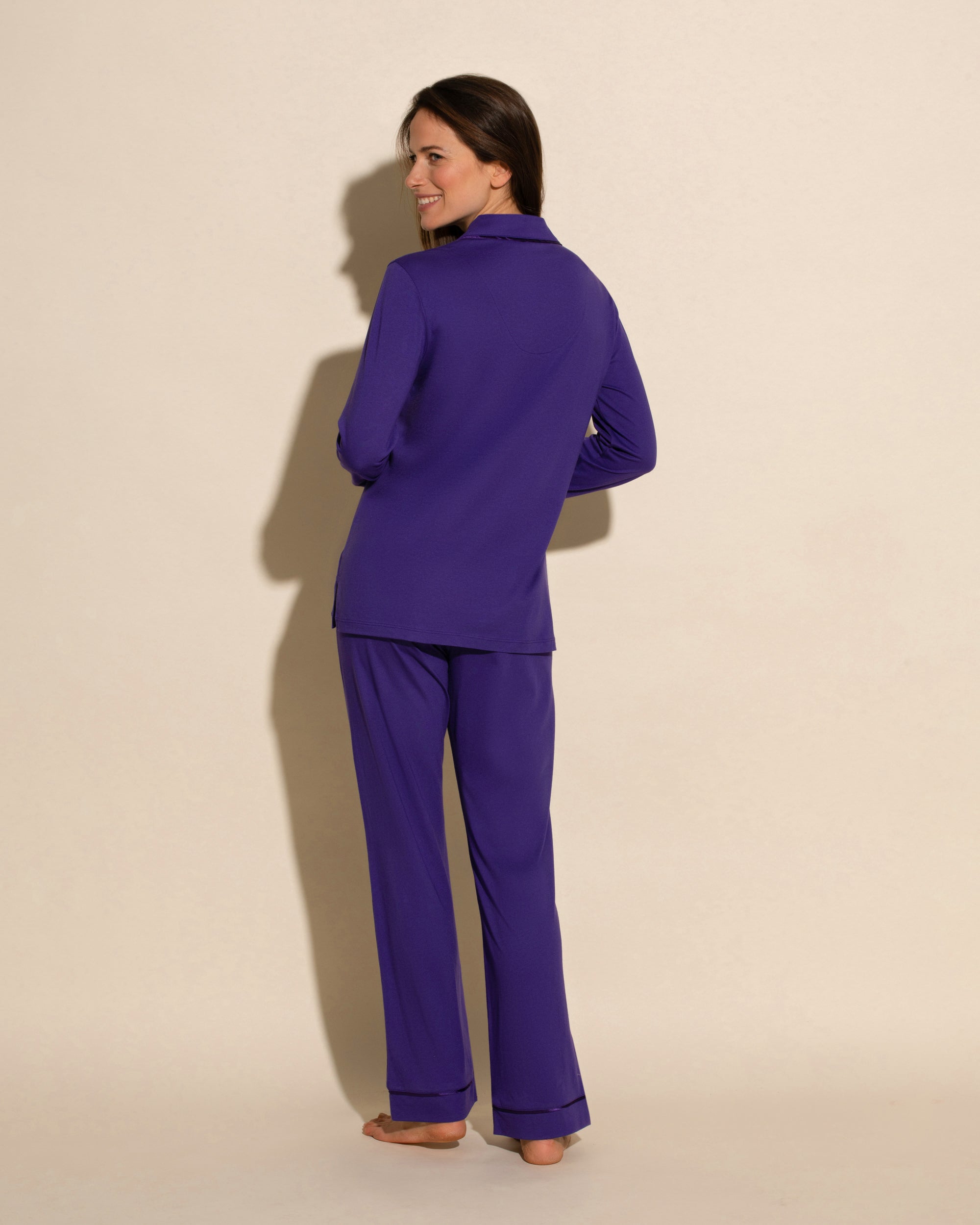 Viola Set - Bella Pigiama Con Top A Maniche Lunghe E Pantaloni