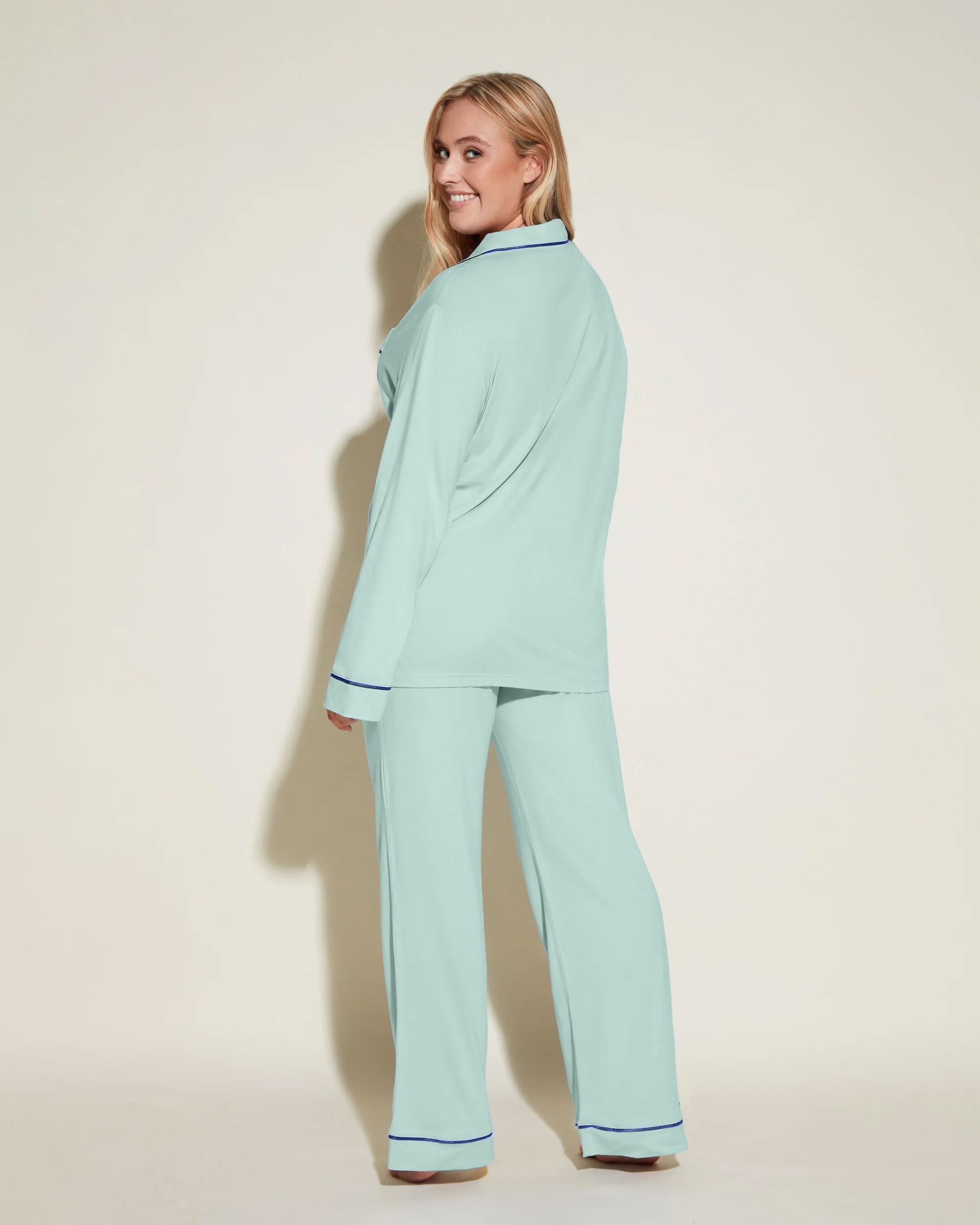 Verde Set - Bella Pigiama Con Top A Maniche Lunghe E Pantaloni