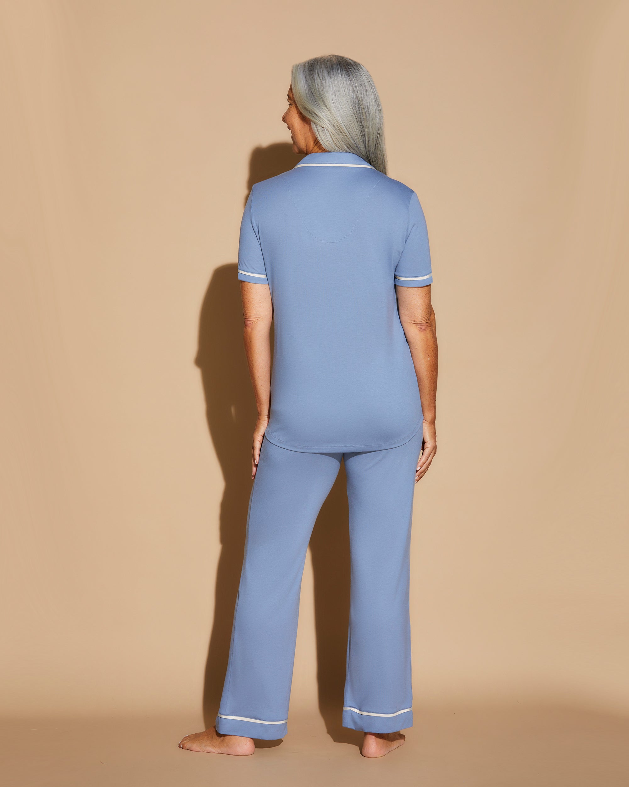 Blu Set - Bella Pigiama Set A Manica Corta E Pantaloni