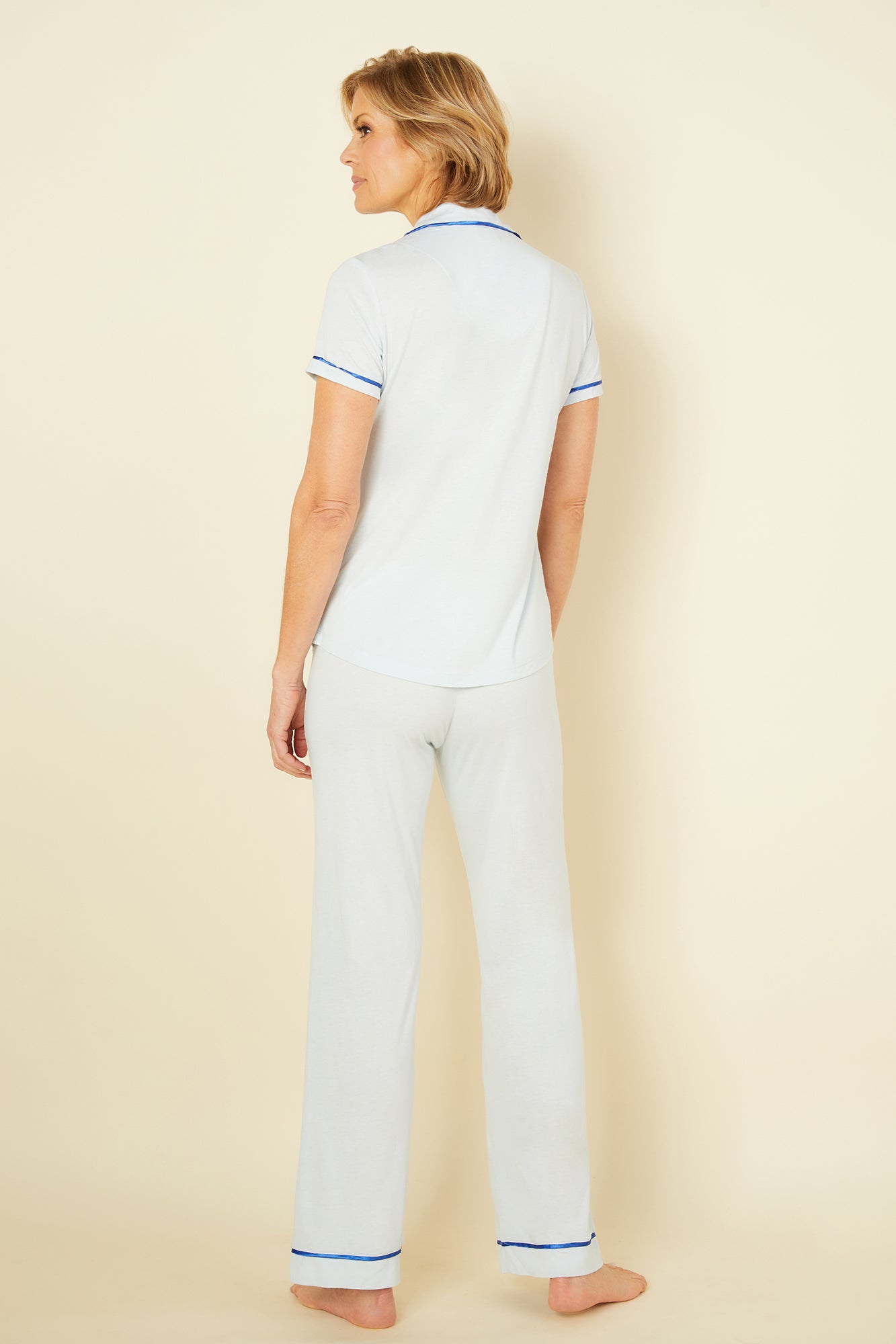 Blue Set - Bella Shortsleeve Top & Pant Pajama Set