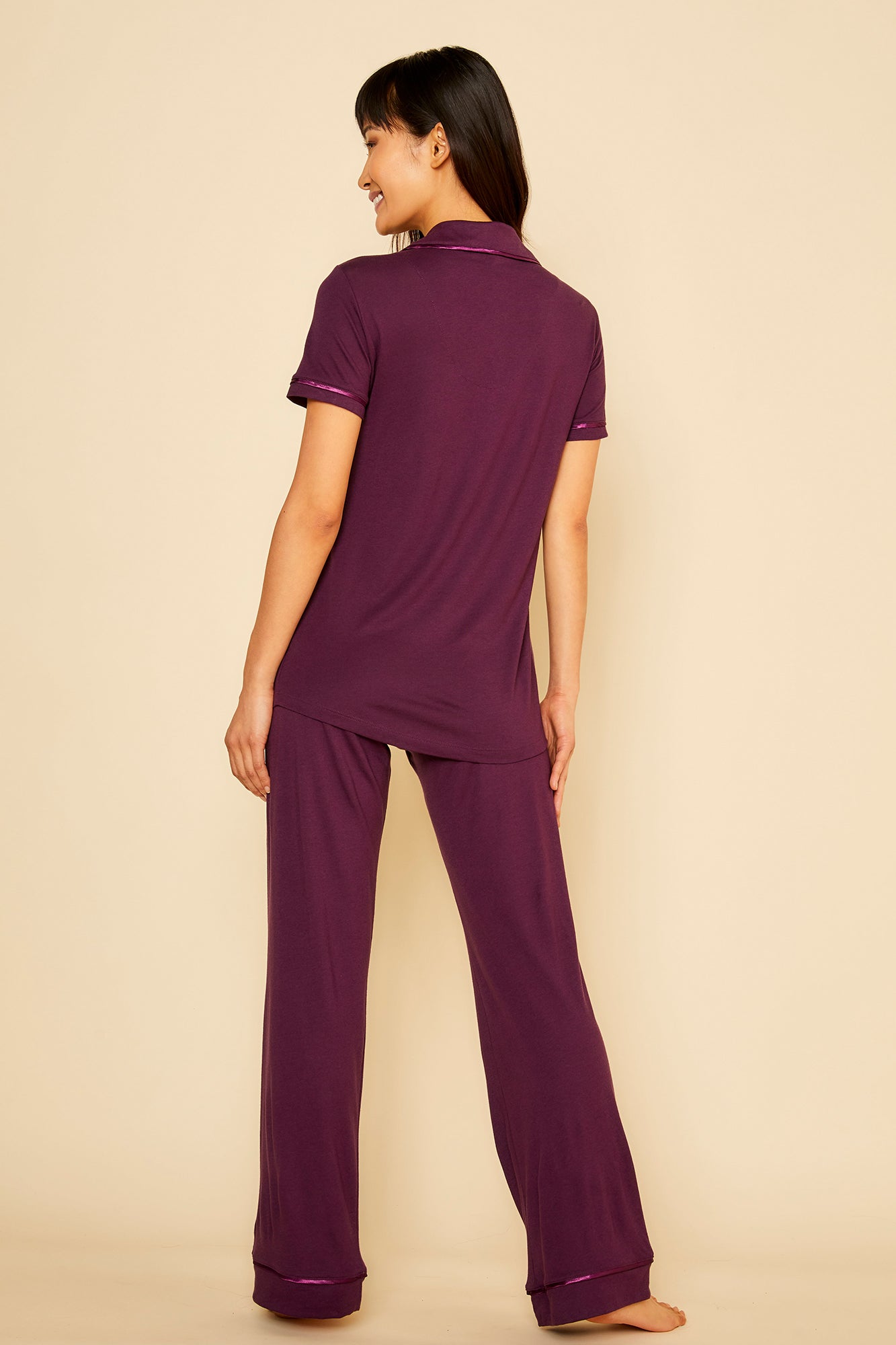 Violette Ensemble - Bella Ensemble De Pyjama Haut Manches Courtes Et Pantalon