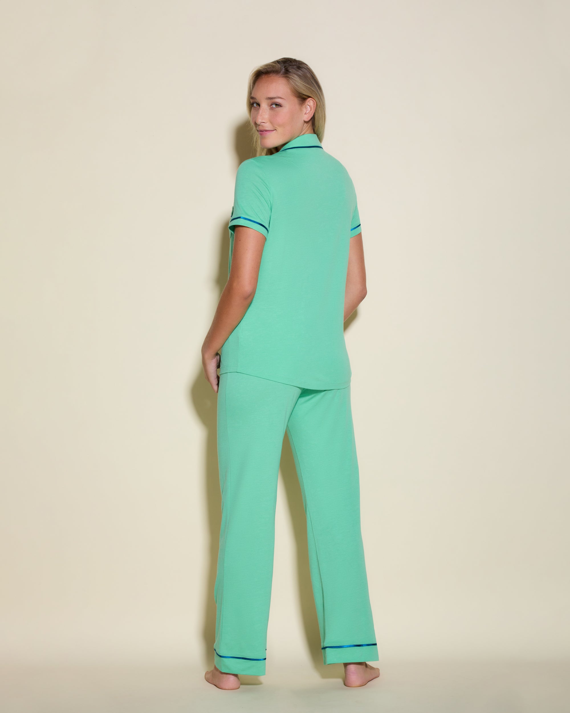 Grün Set - Bella Kurzärmliges Pyjama-Oberteil & -Hose Im Set.