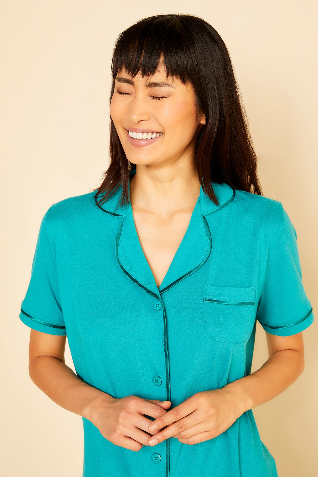 Violette Ensemble - Bella Ensemble De Pyjama Haut Manches Courtes Et Pantalon