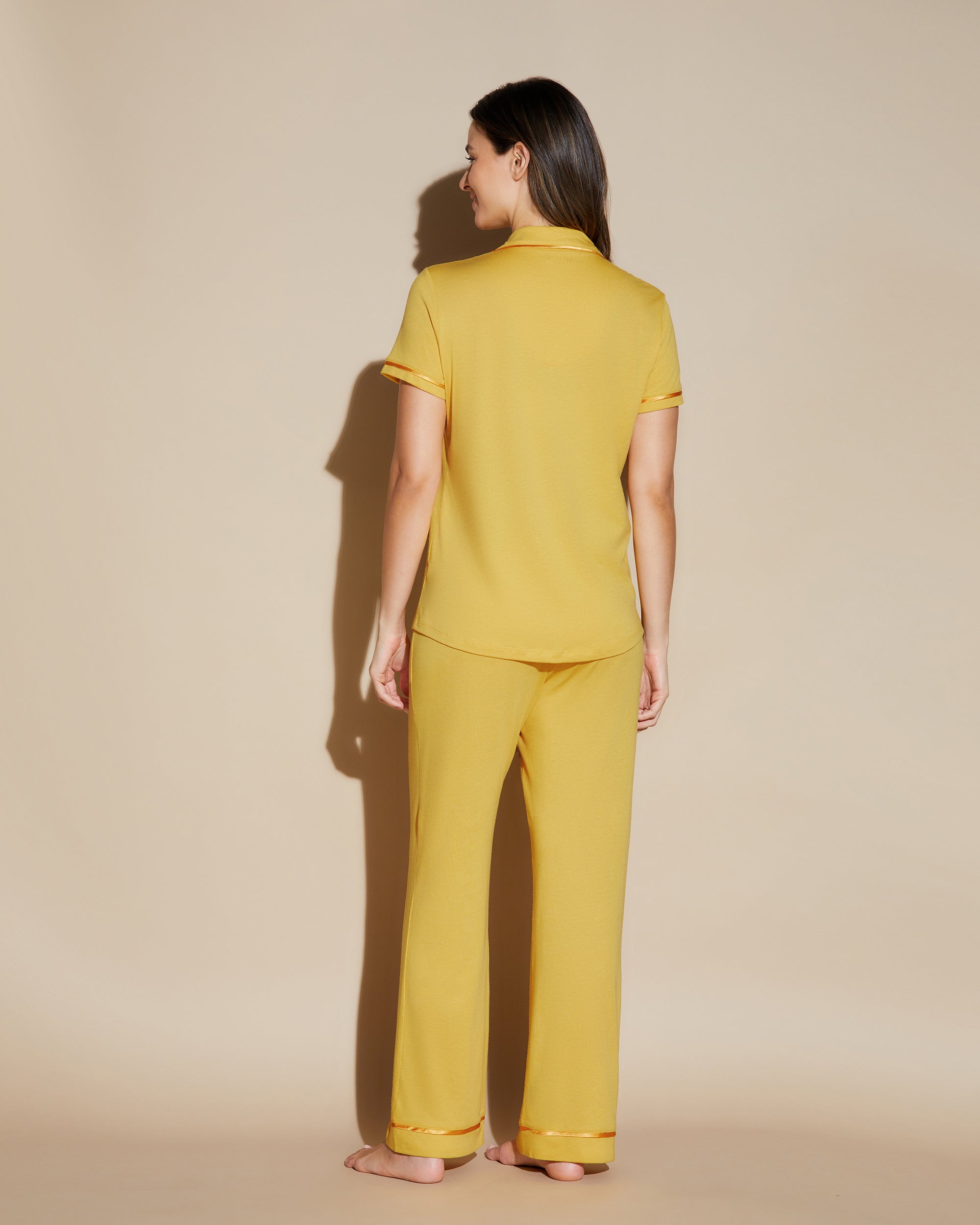 Yellow Set - Bella Shortsleeve Top & Pant Pajama Set