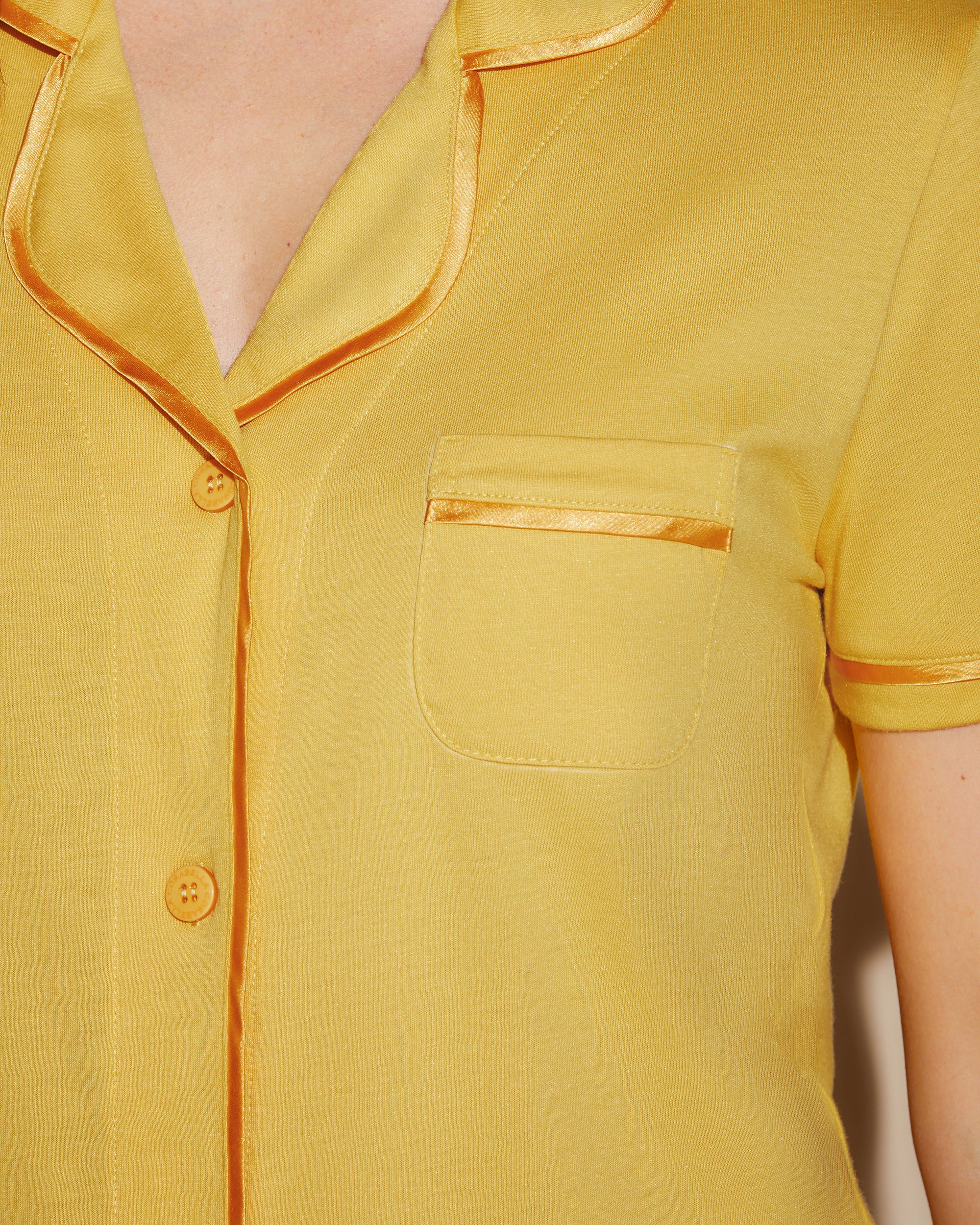 Yellow Set - Bella Shortsleeve Top & Pant Pajama Set