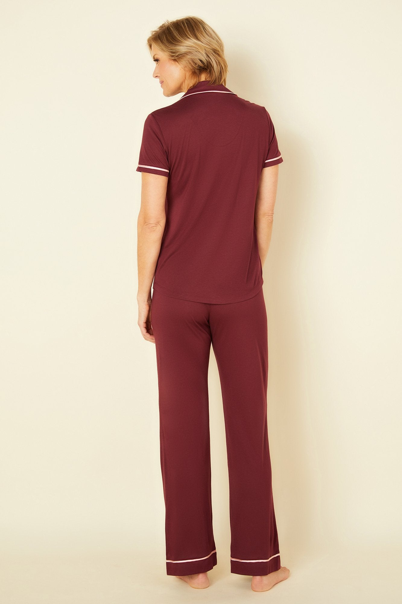 Red Set - Bella Shortsleeve Top & Pant Pajama Set