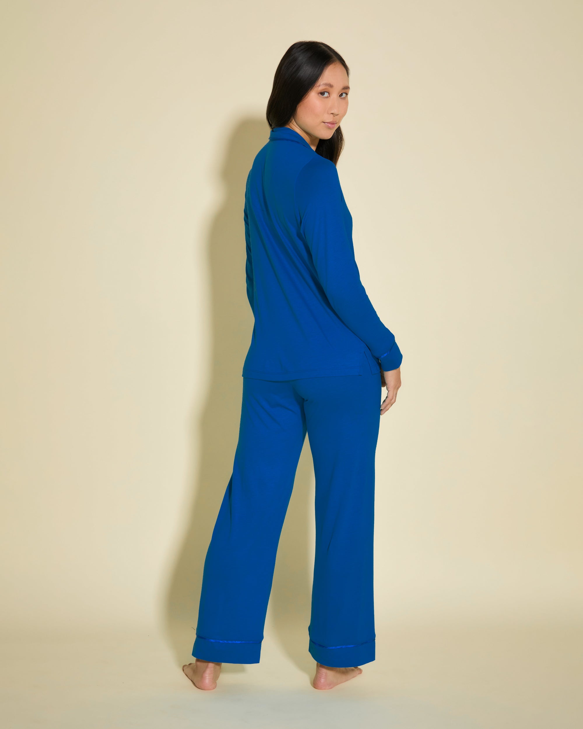Blu Set - Bella Pigiama Petite Con Top A Maniche Lunghe E Pantaloni