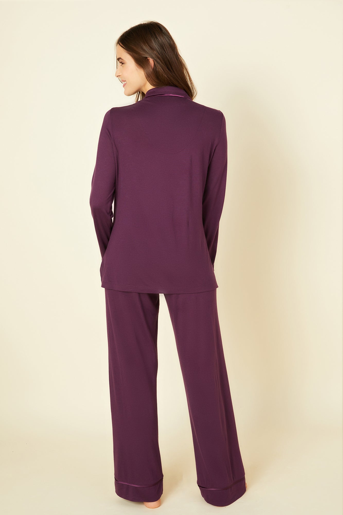 Purple Set - Bella Petite Long Sleeve Top & Pant Pajamas