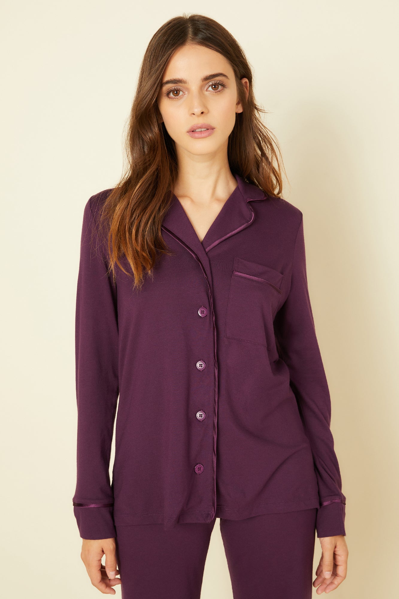 Viola Set - Bella Pigiama Con Top A Maniche Lunghe E Pantaloni Petite