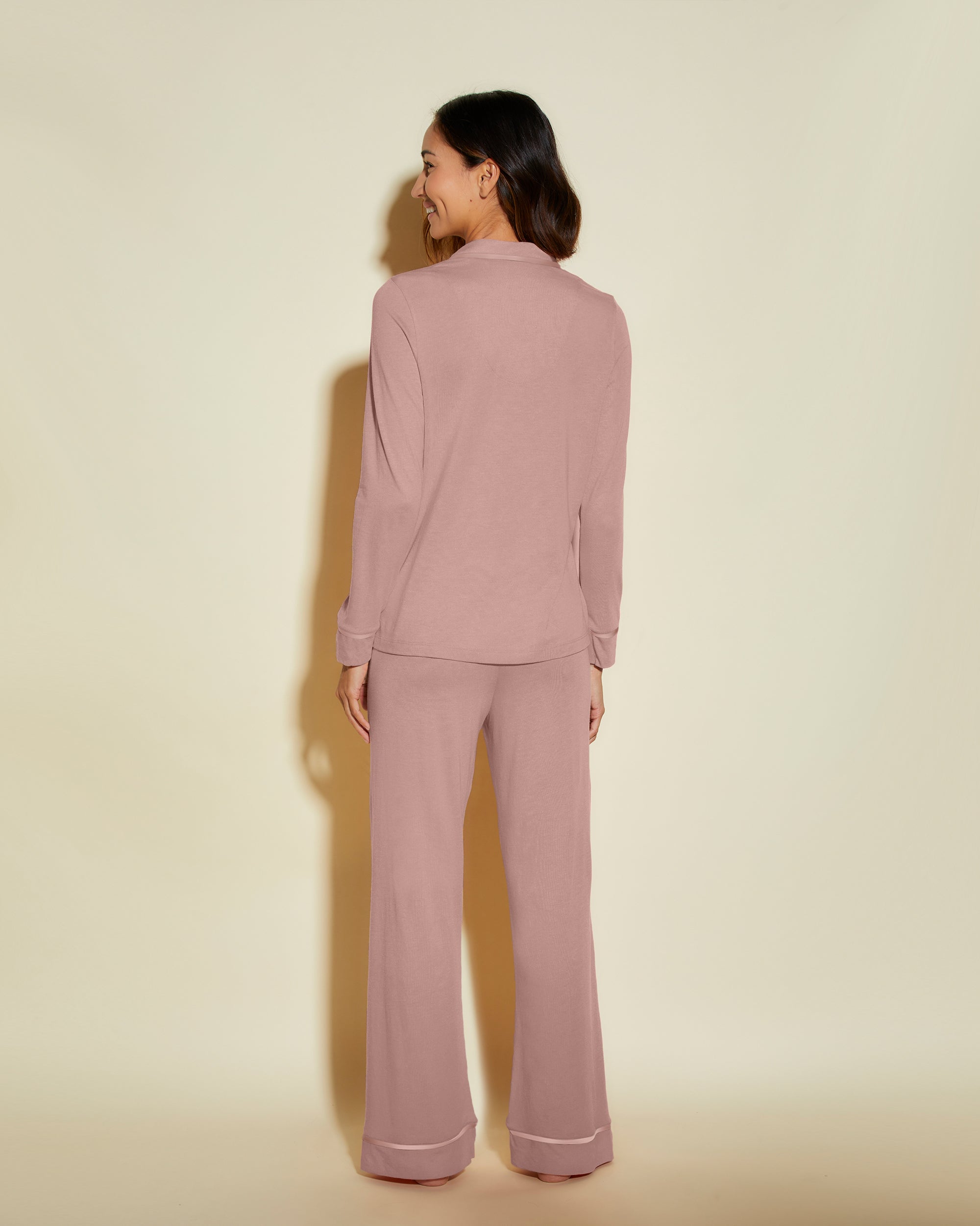 Beige Set - Bella Pigiama Petite Con Top A Maniche Lunghe E Pantaloni