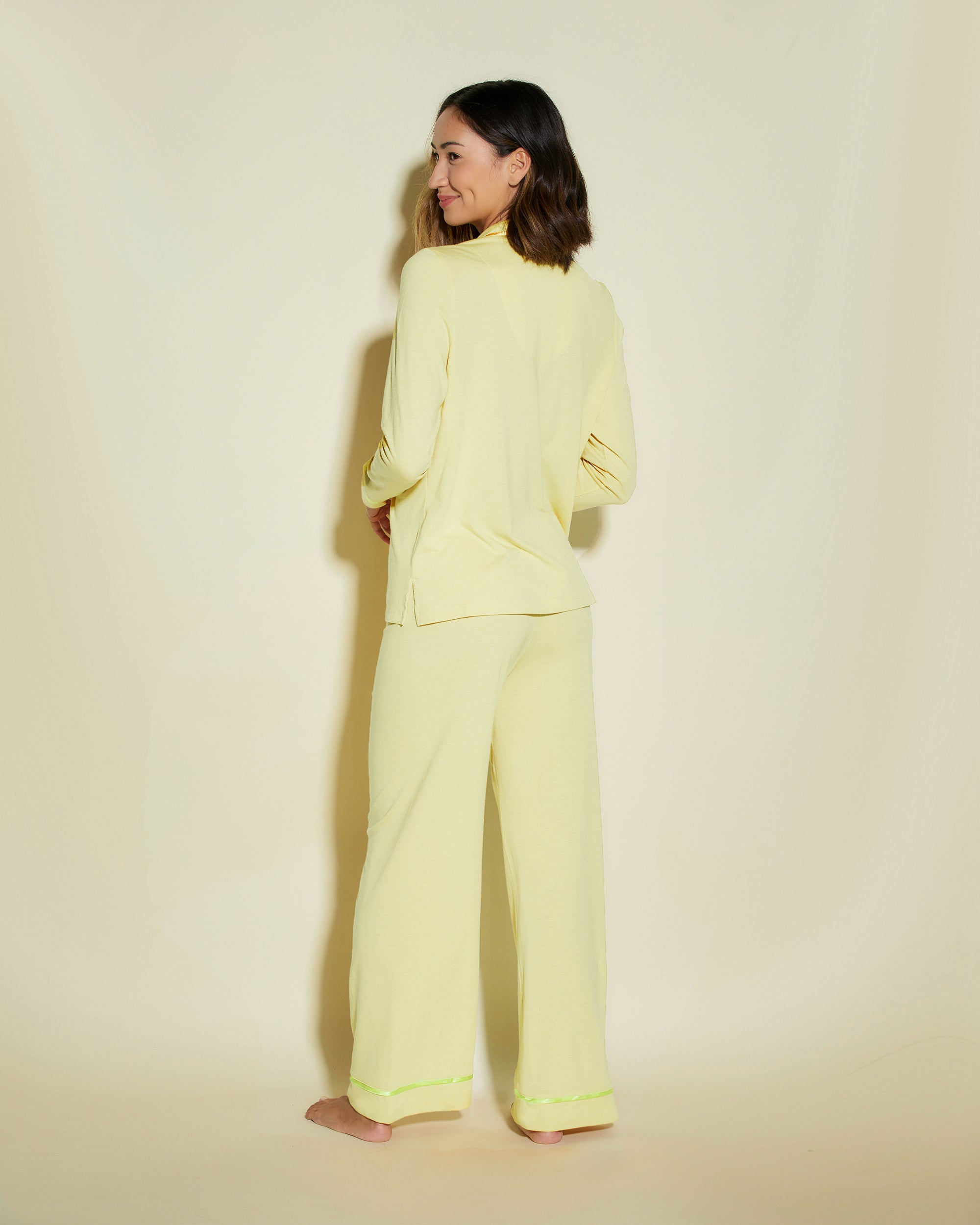 Gelb Set - Bella Petite Pyjama Langarm-Oberteil & Hose