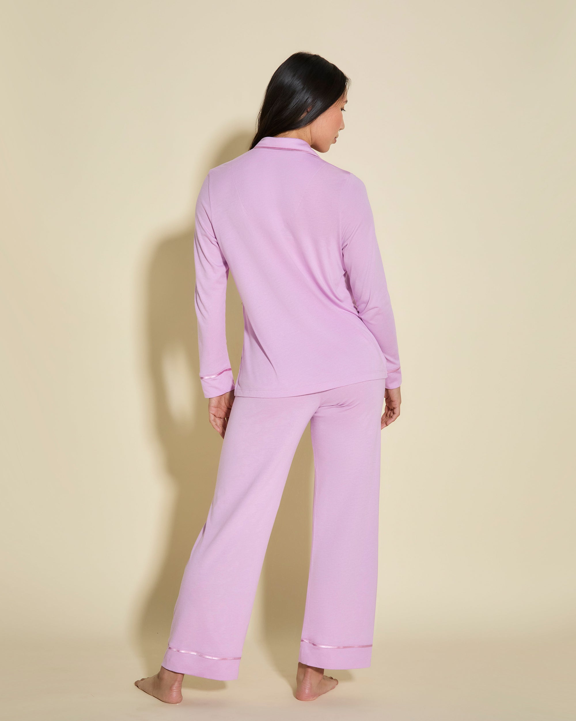 Lila Set - Bella Petite Langarm Oberteil & Hose Pyjama-Set