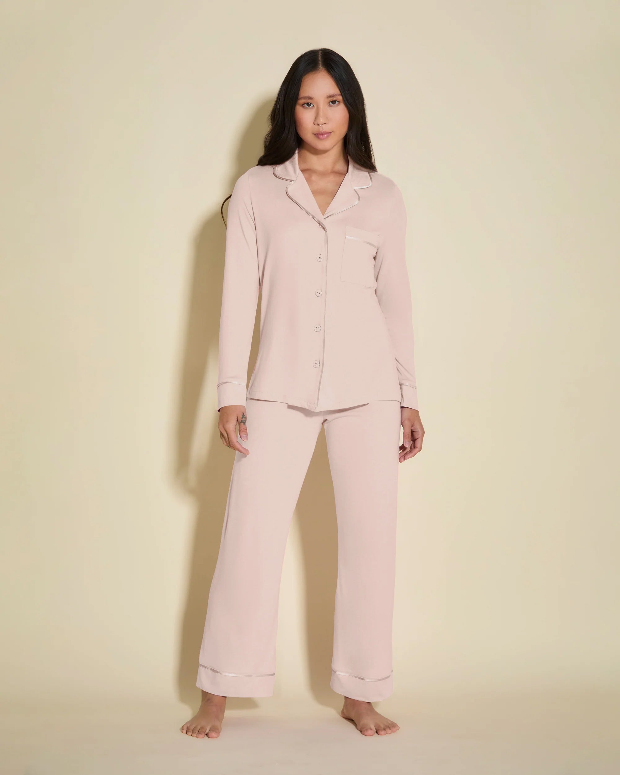 Rosa Set - Bella Pigiama Petite Con Top A Maniche Lunghe E Pantaloni