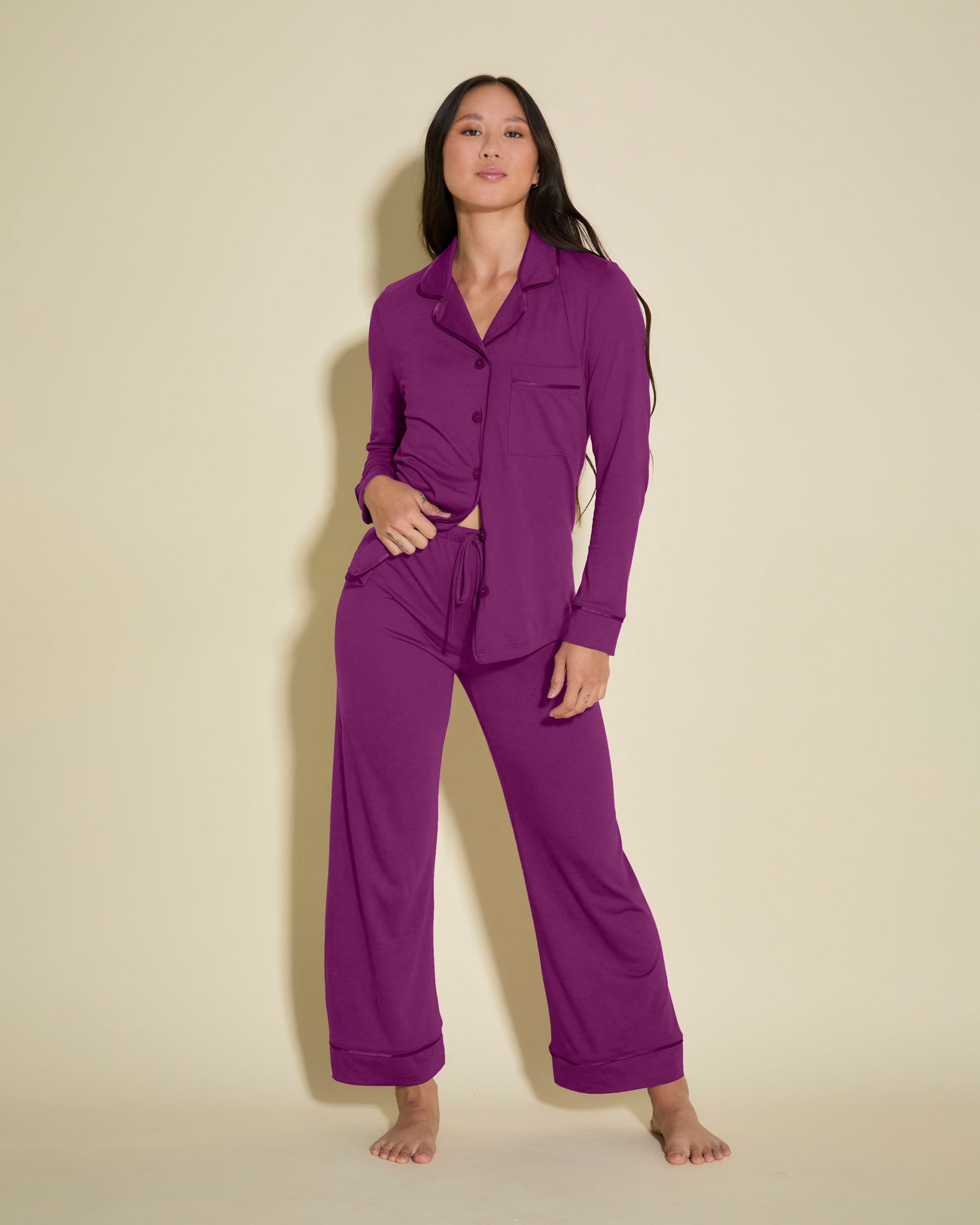 Viola Set - Bella Pigiama Petite Con Top A Maniche Lunghe E Pantaloni