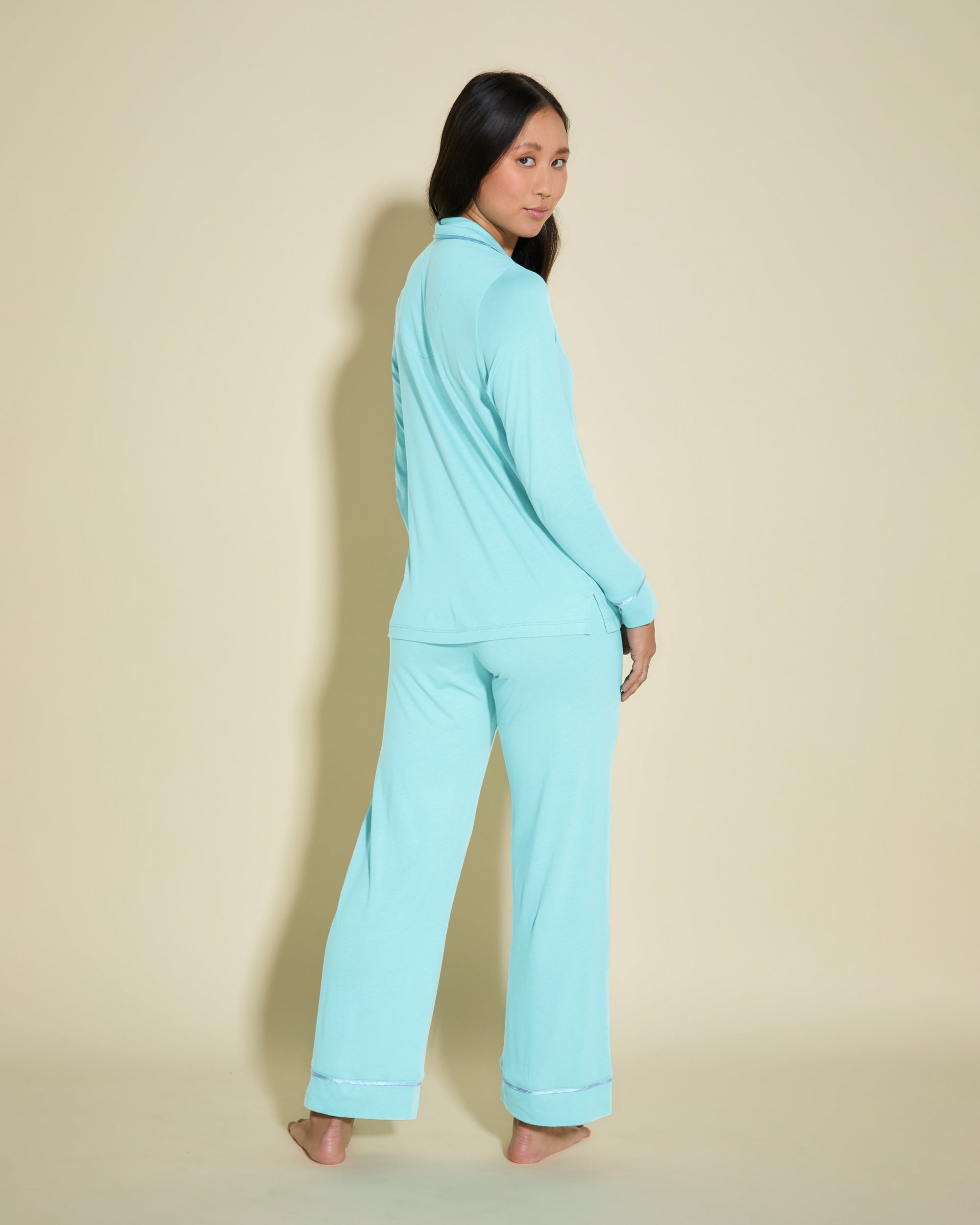 Green Set - Bella Petite Long Sleeve Top & Pant Pajama Set