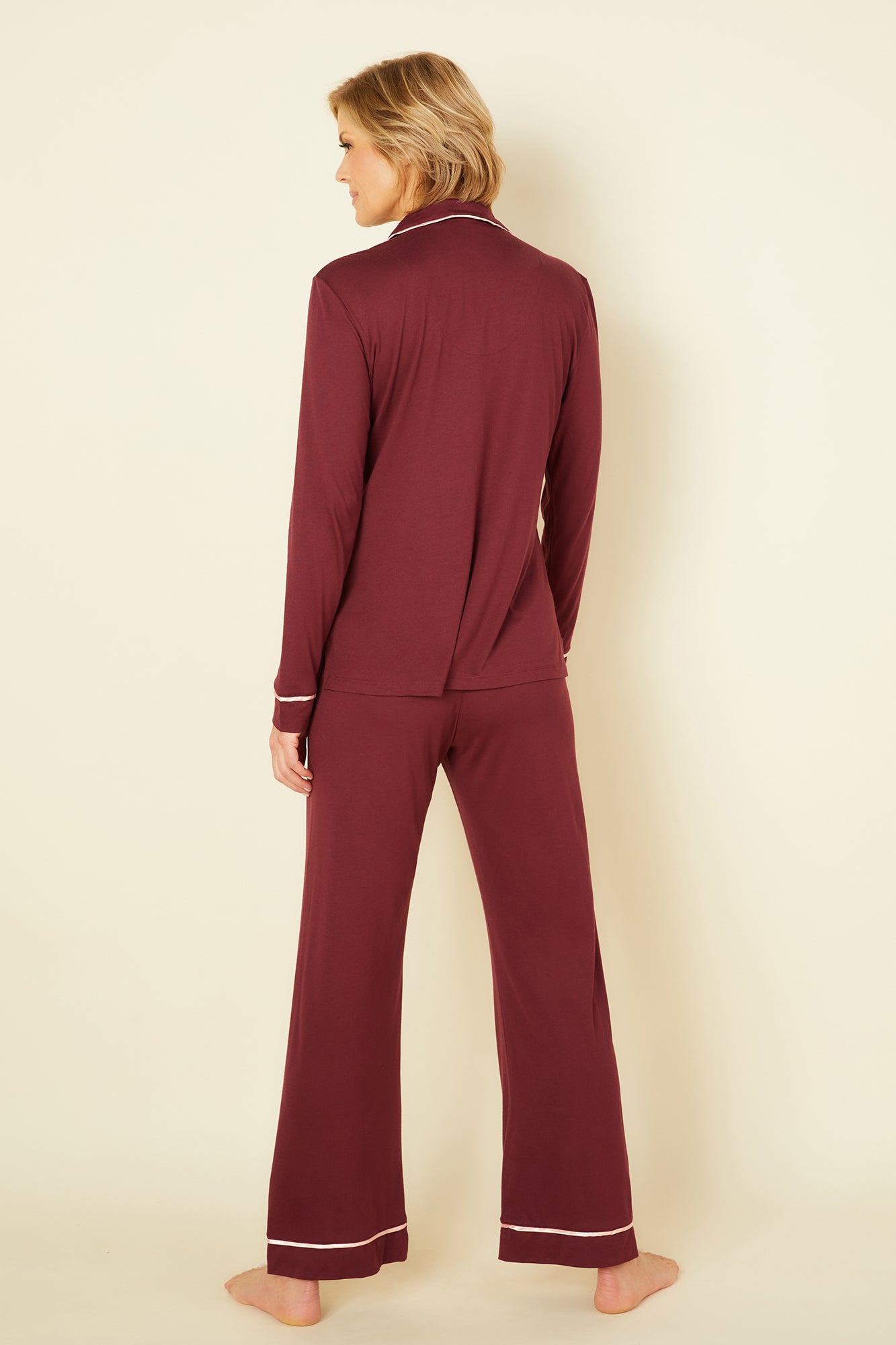 Red Set - Bella Petite Long Sleeve Top & Pant Pajamas