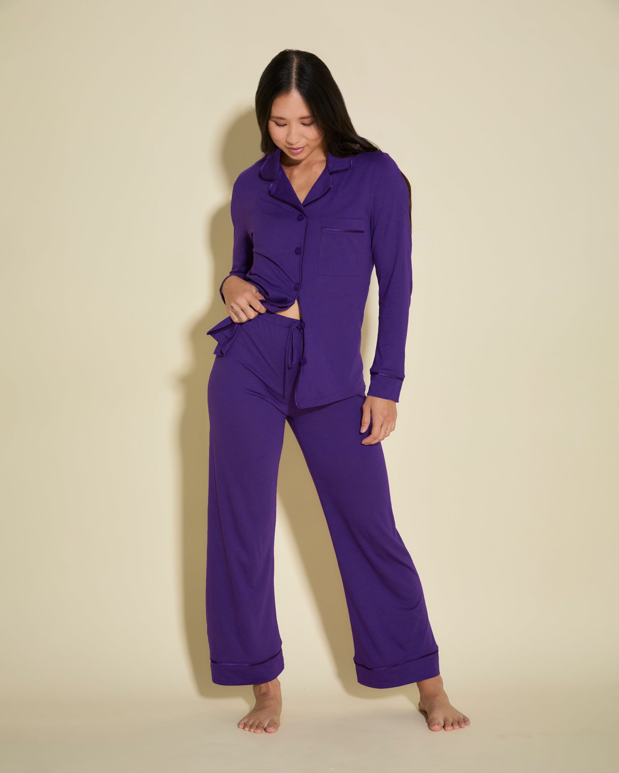 Viola Set - Bella Pigiama Petite Con Top A Maniche Lunghe E Pantaloni