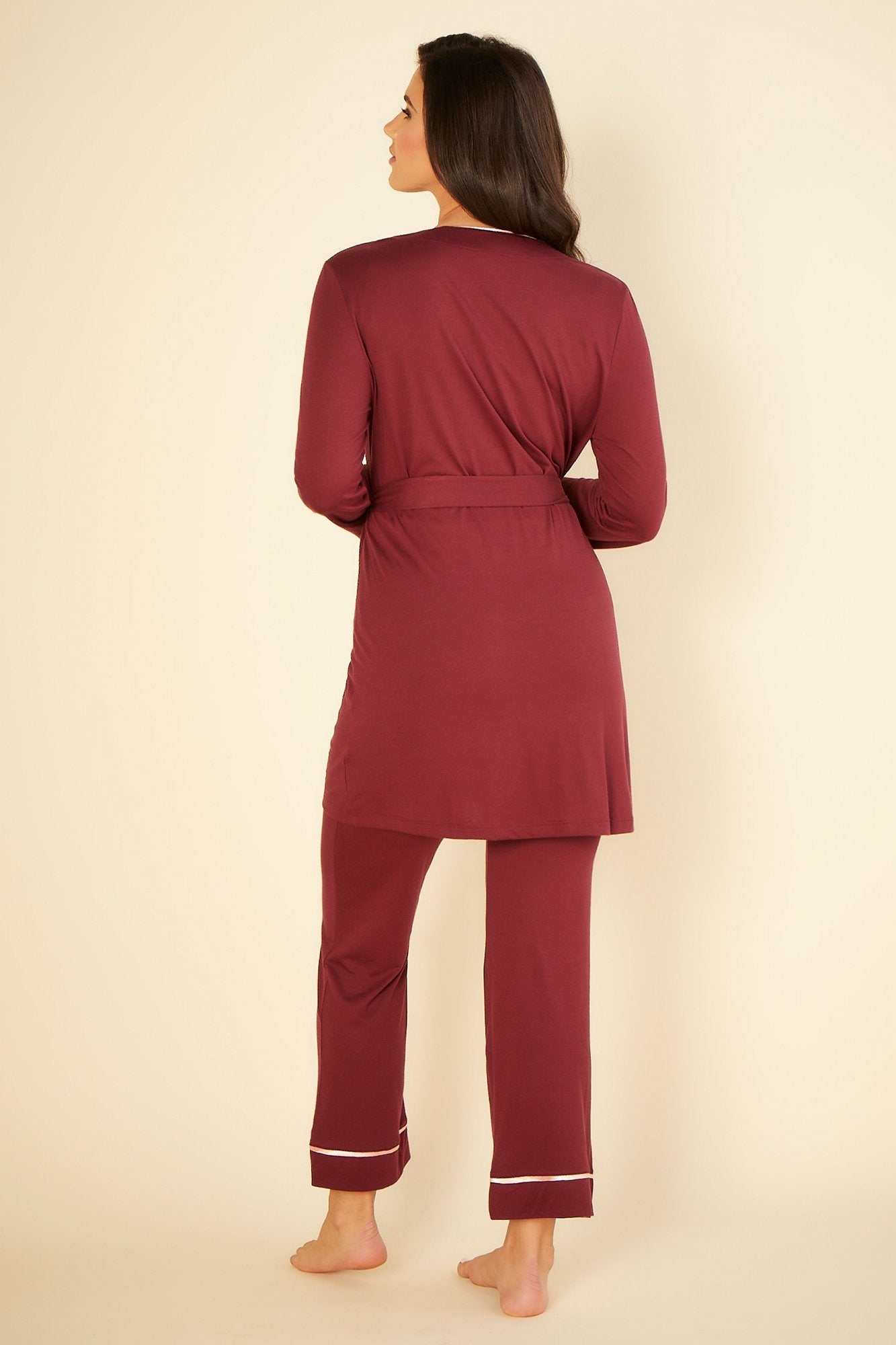 Rouge Ensemble - Bella Ensemble De Pyjama Caraco Dos Nageur, Robe De Chambre, Pantalon Curvy