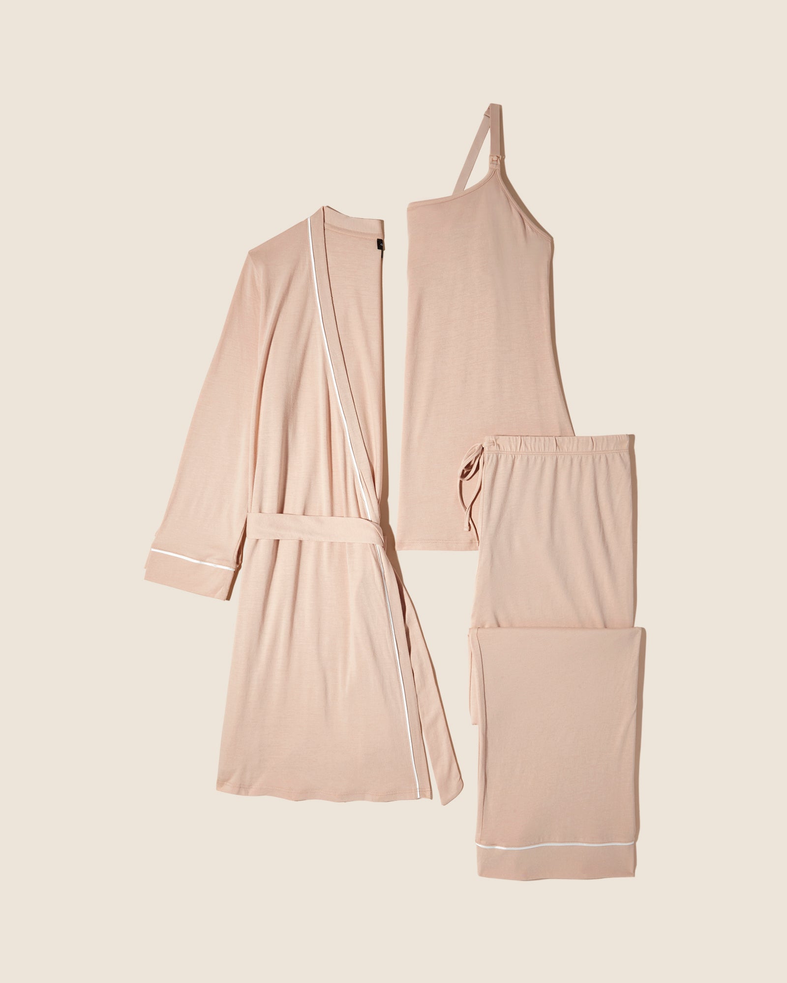 Beige Set - Bella Mama Still-Pyjama Im Set
