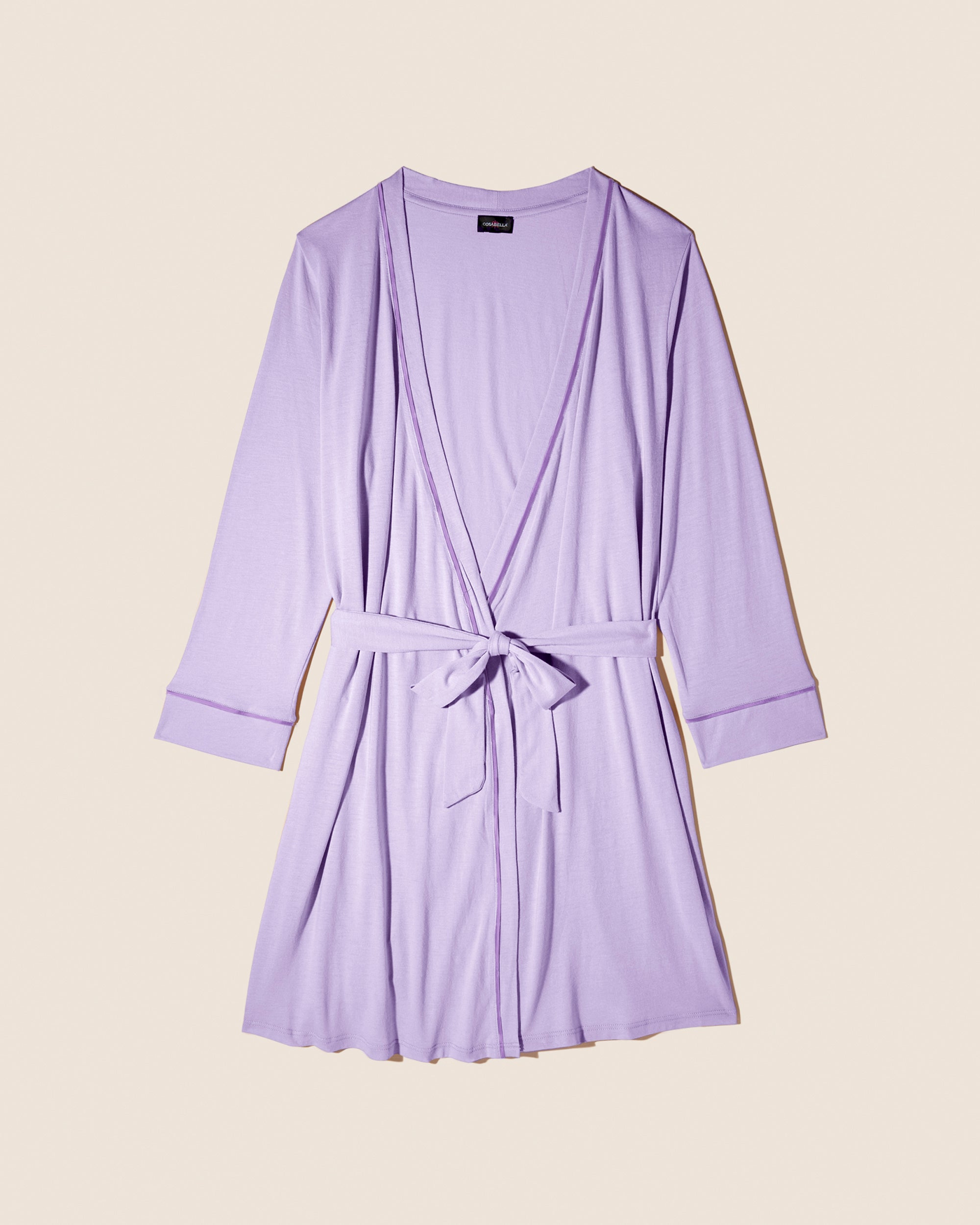 Lila Set - Bella Pyjama-Set Für Schwangere, 3-Teilig, Mit Bademantel