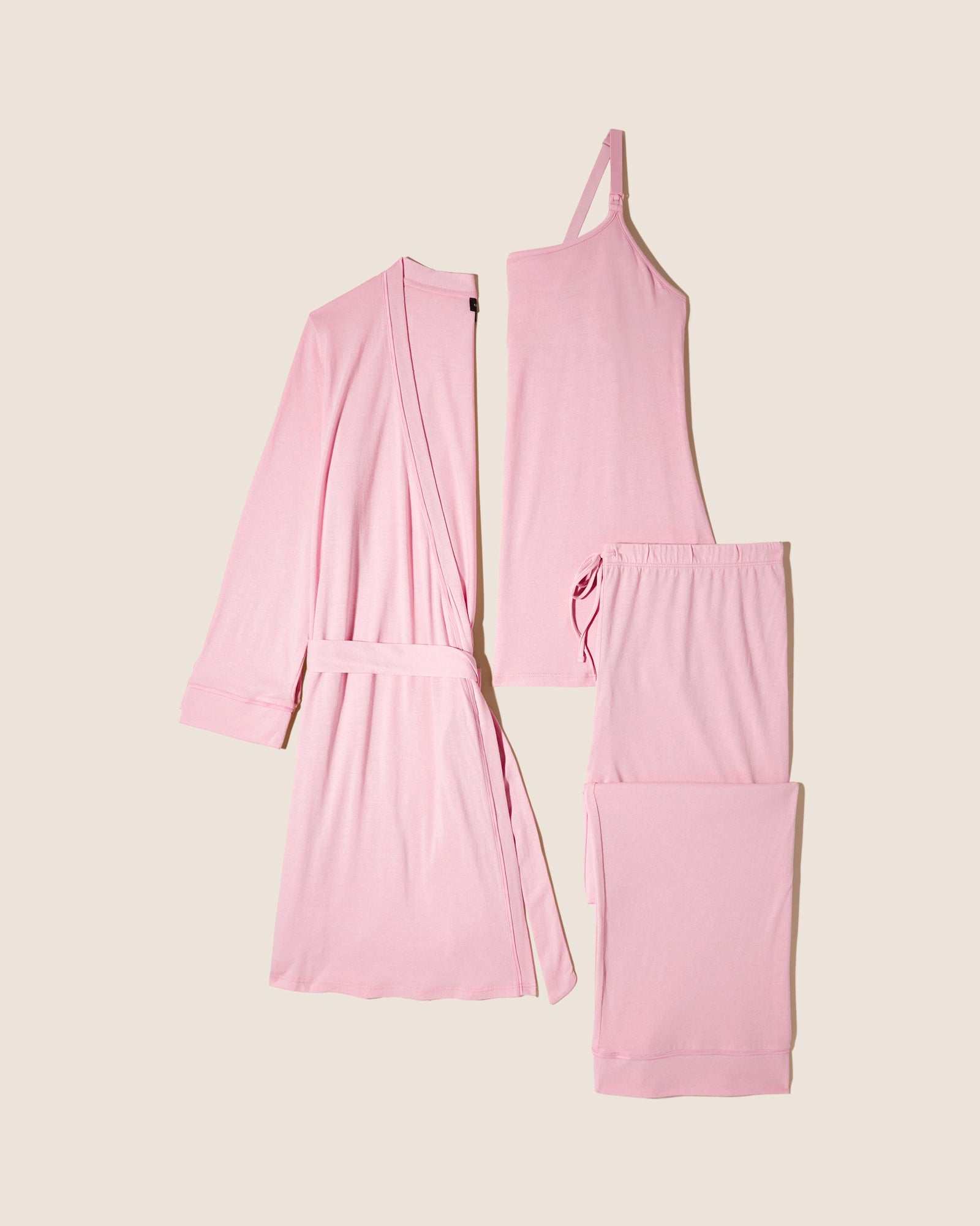 Rose Ensemble - Bella Pyjama D'Allaitement 3 Pièces Avec Peignoir