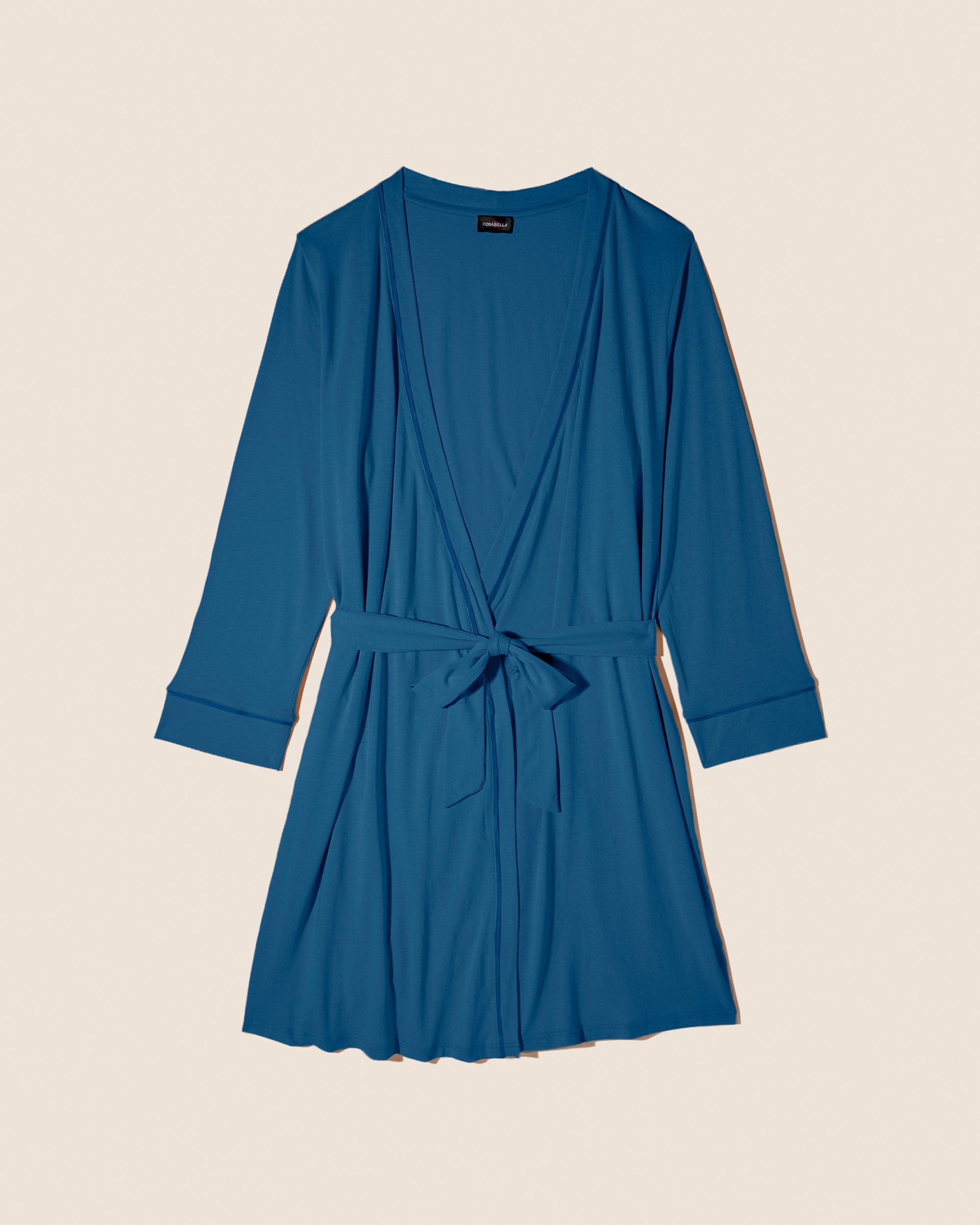 Blau Set - Bella Pyjama-Set Für Schwangere, 3-Teilig, Mit Bademantel
