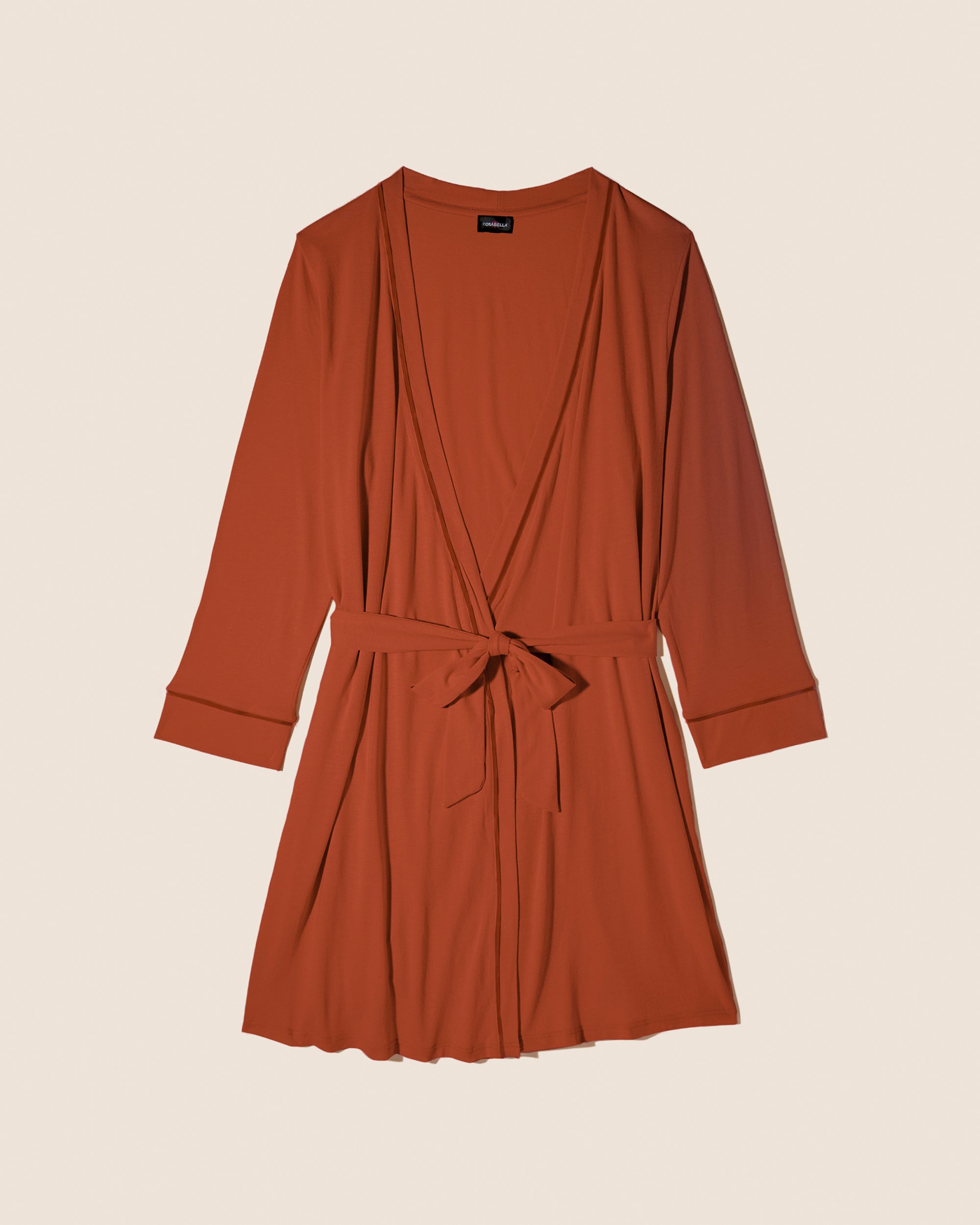 Orange Ensemble - Bella Pyjama D'Allaitement 3 Pièces Avec Peignoir