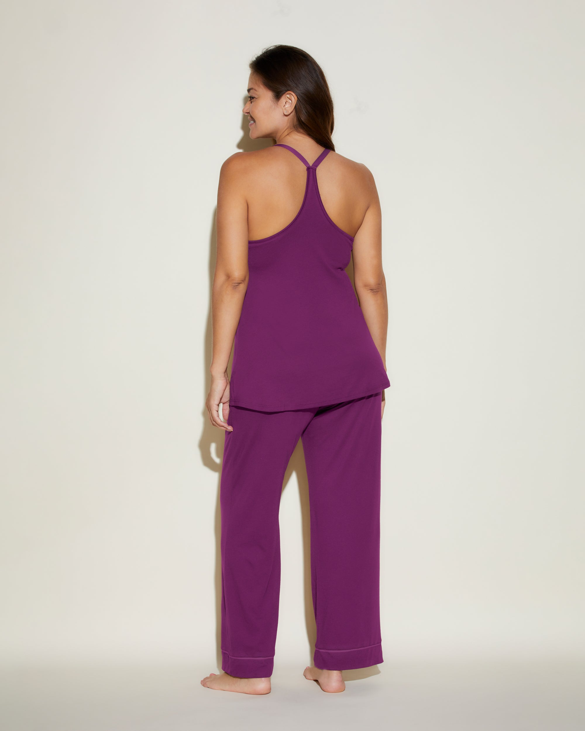 Lila Set - Bella Pyjama-Set Für Schwangere, 3-Teilig, Mit Bademantel
