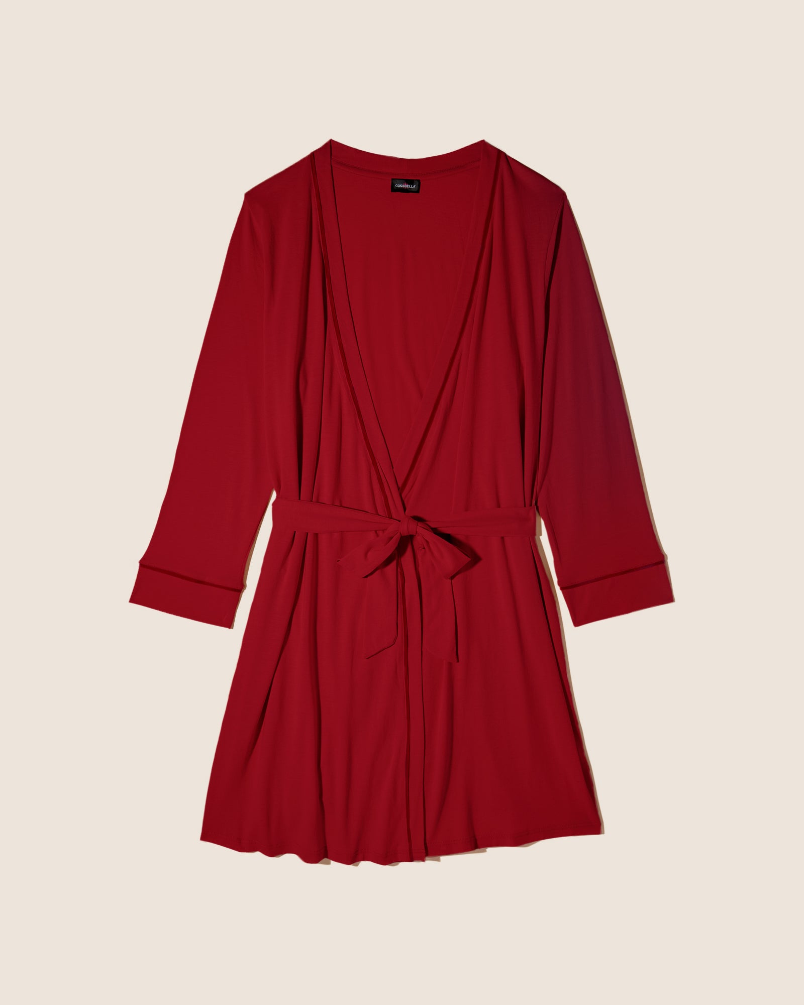 Rot Set - Bella Pyjama-Set Für Schwangere, 3-Teilig, Mit Bademantel