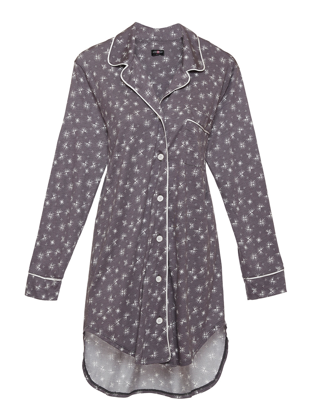 Grise Haut, Bella Printed Chemise De Nuit