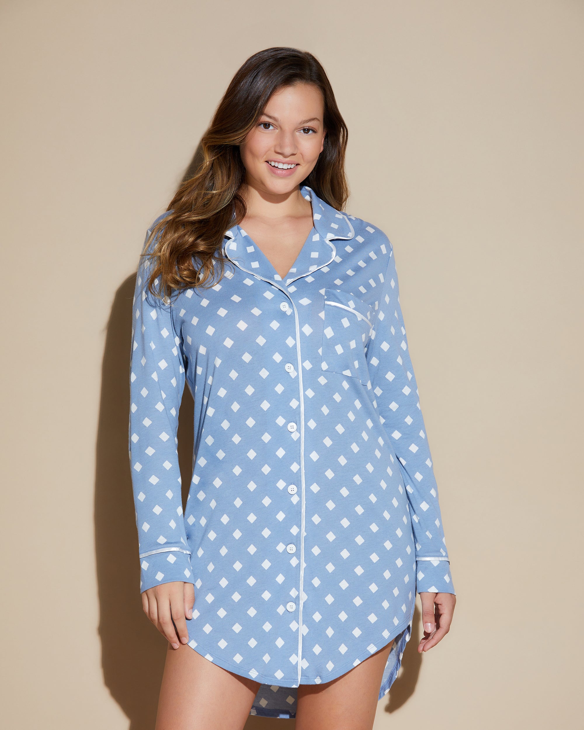 Gedruckt Set - Bella Printed Bedrucktes Nachthemd
