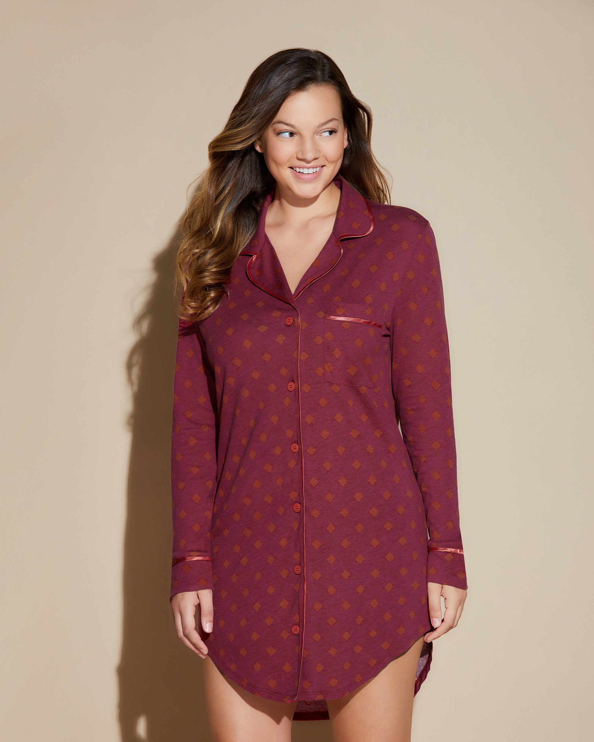 Stampa Set - Bella Printed Camicia Da Notte Stampata