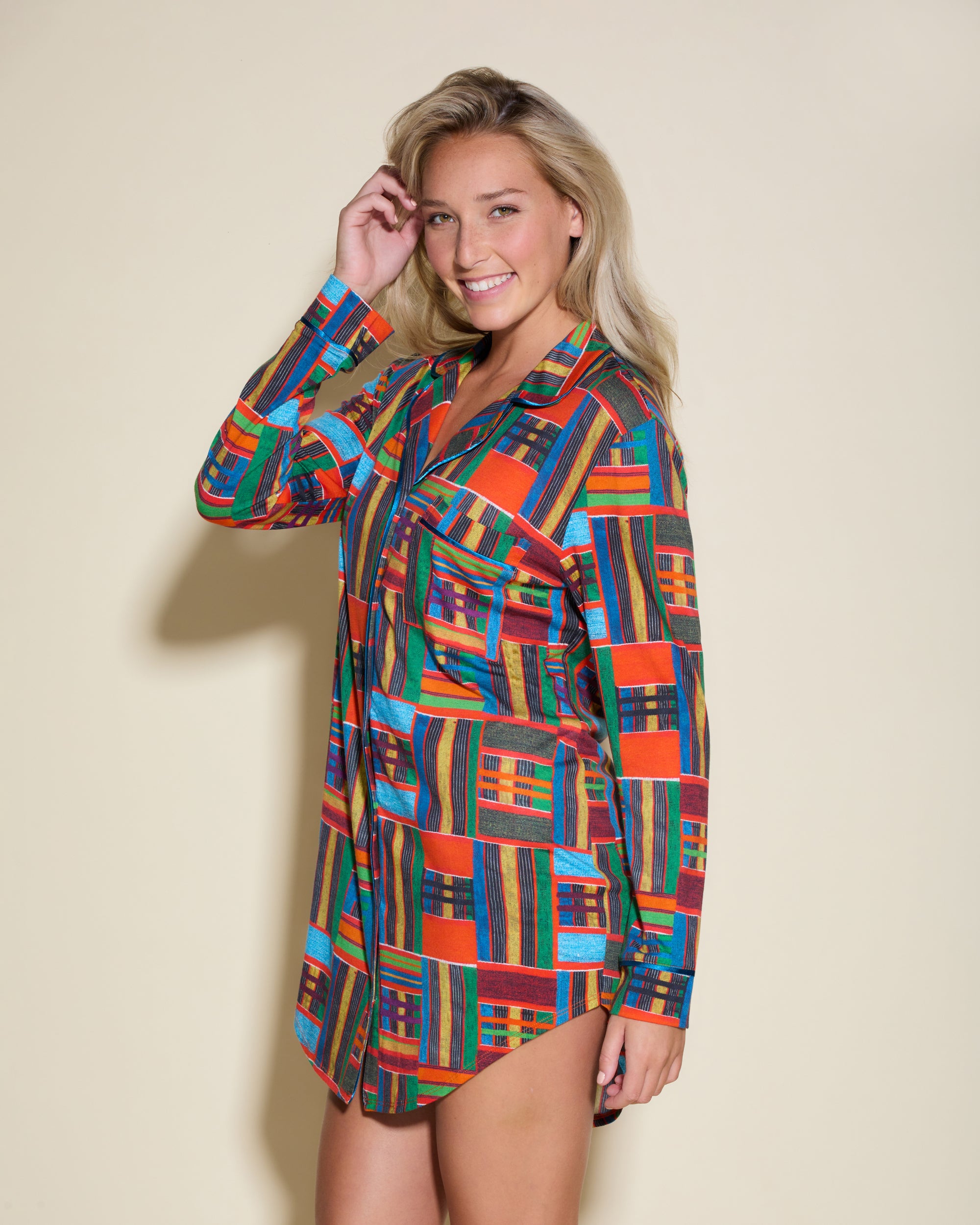 Gedruckt Set - Bella Printed Bedrucktes Nachthemd