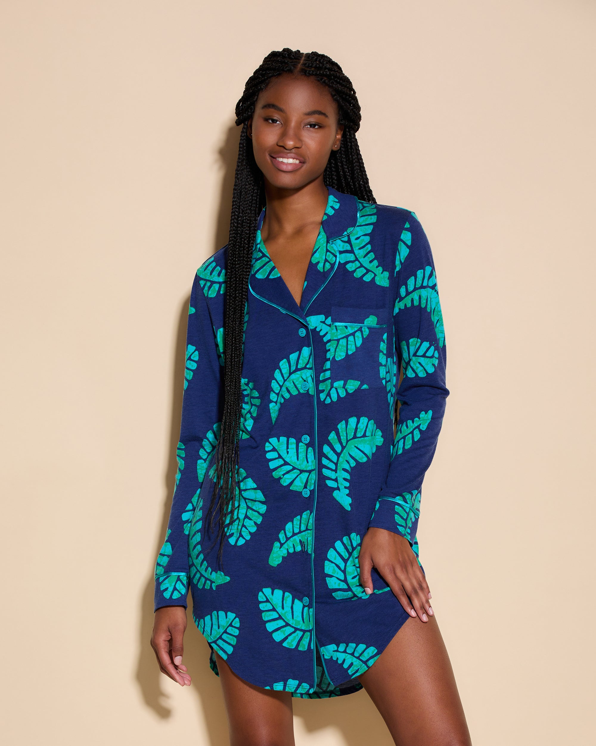 Imprimé Ensemble - Bella Printed Chemise De Nuit À Imprimés