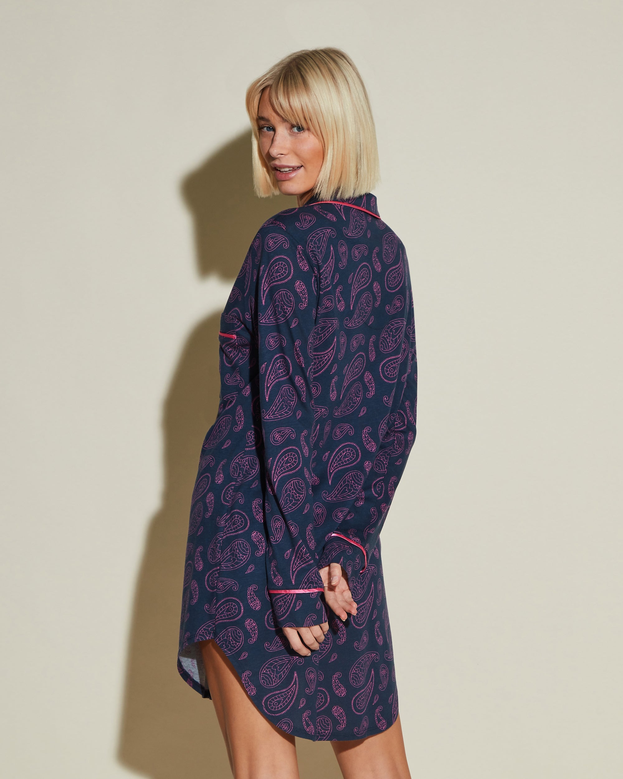 Gedruckt Set - Bella Printed Bedrucktes Nachthemd