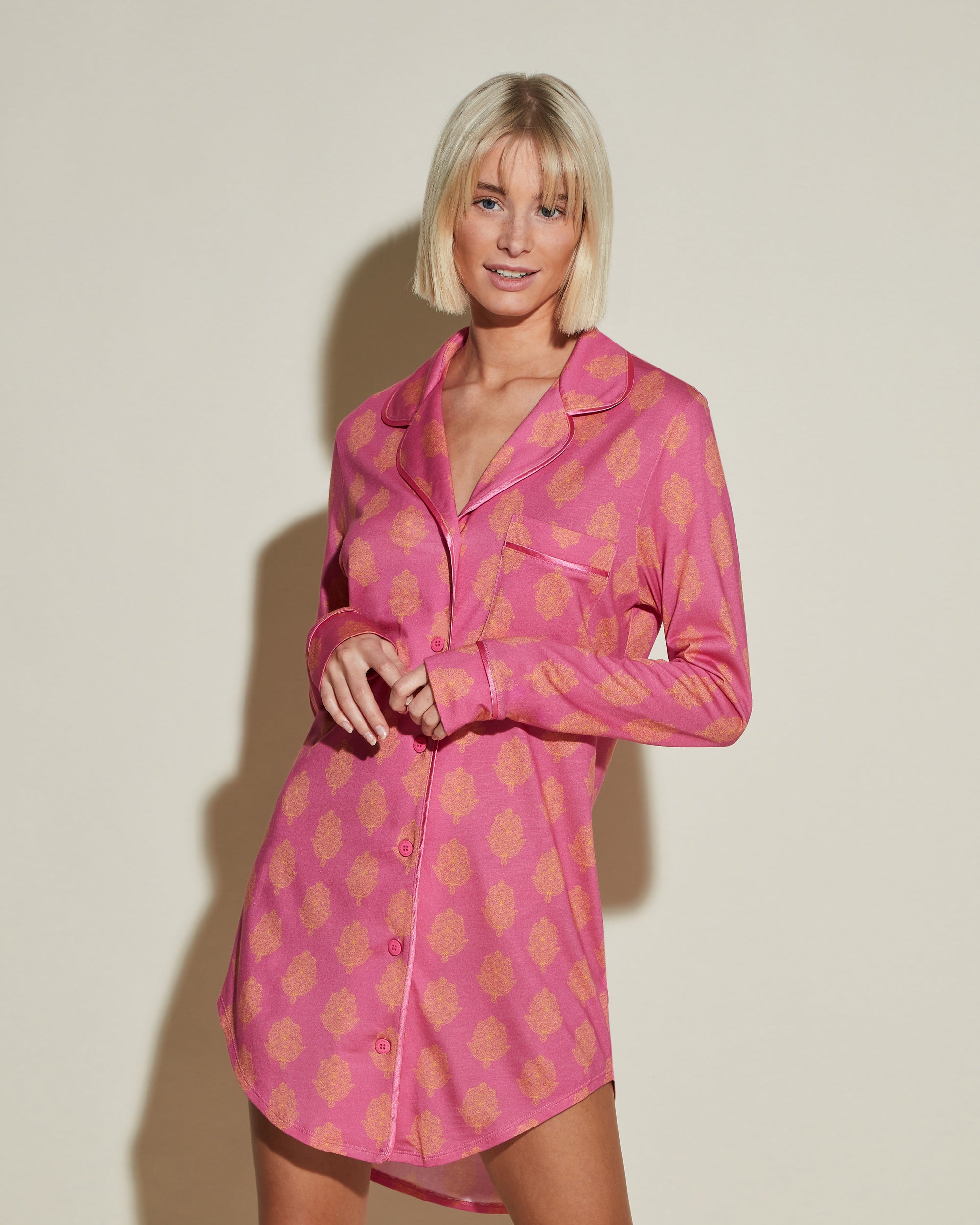 Multi Ensemble - Bella Printed Chemise De Nuit À Imprimés