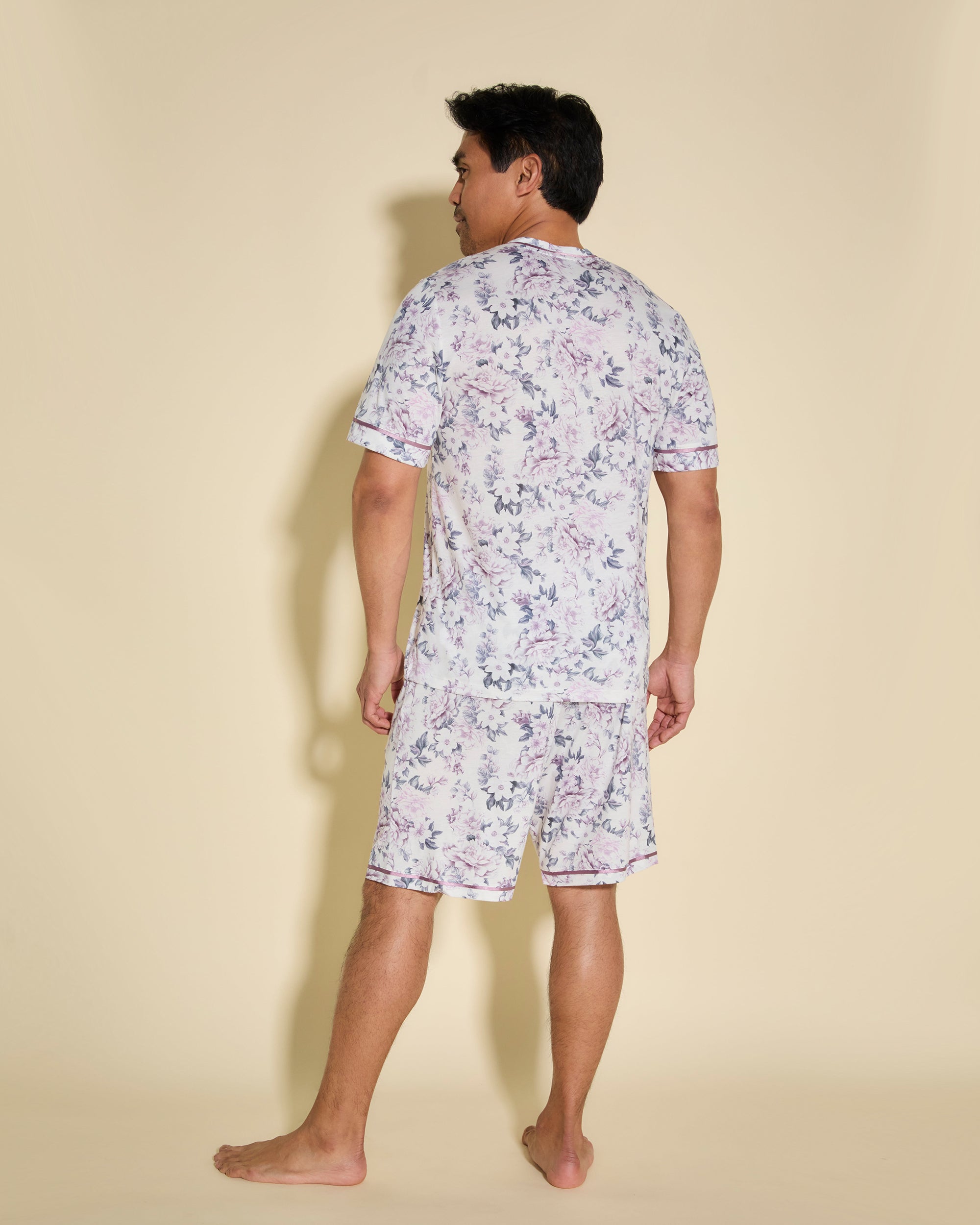Stampa Set Uomo - Bella Printed Maglietta Con Scollo A V E Pantaloncini