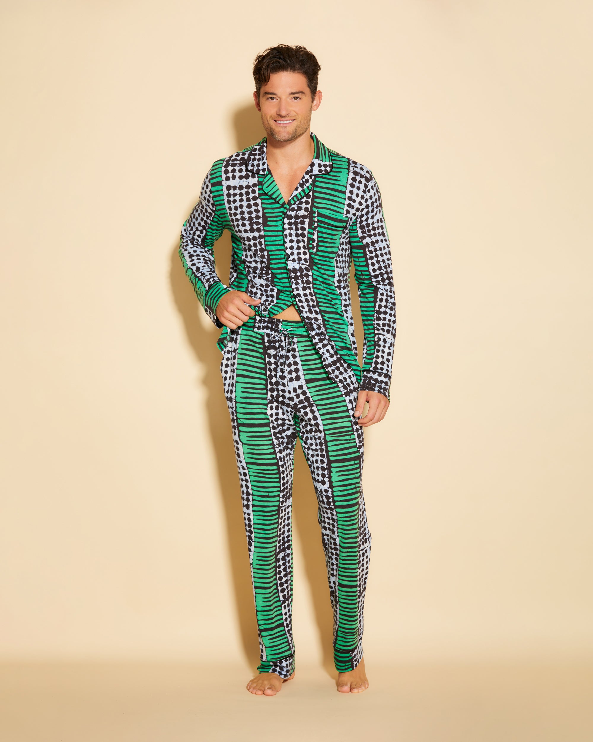 Estampado Conjuntos Para Hombres - Bella Printed Conjunto De Pijama