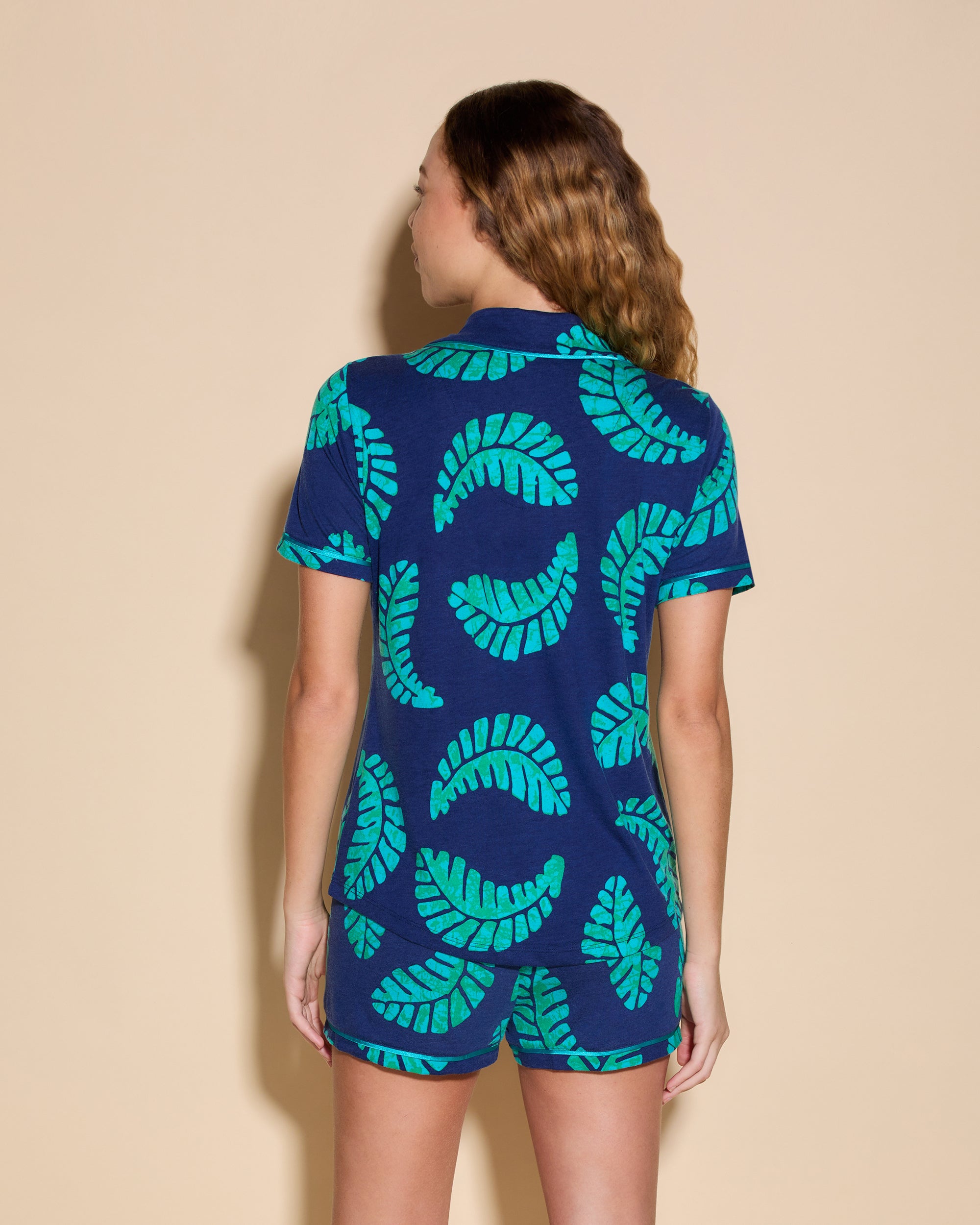 Imprimé Ensemble - Bella Printed Ensemble De Pyjama Haut Manches Courtes Et Boxer