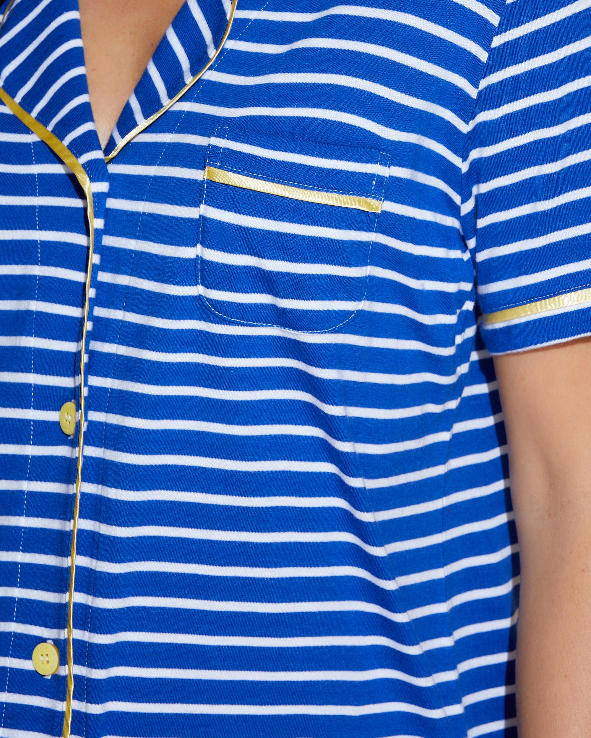 Azul Conjuntos - Bella Printed Conjunto De Pijama Con Camiseta De Manga Corta Y Shorts