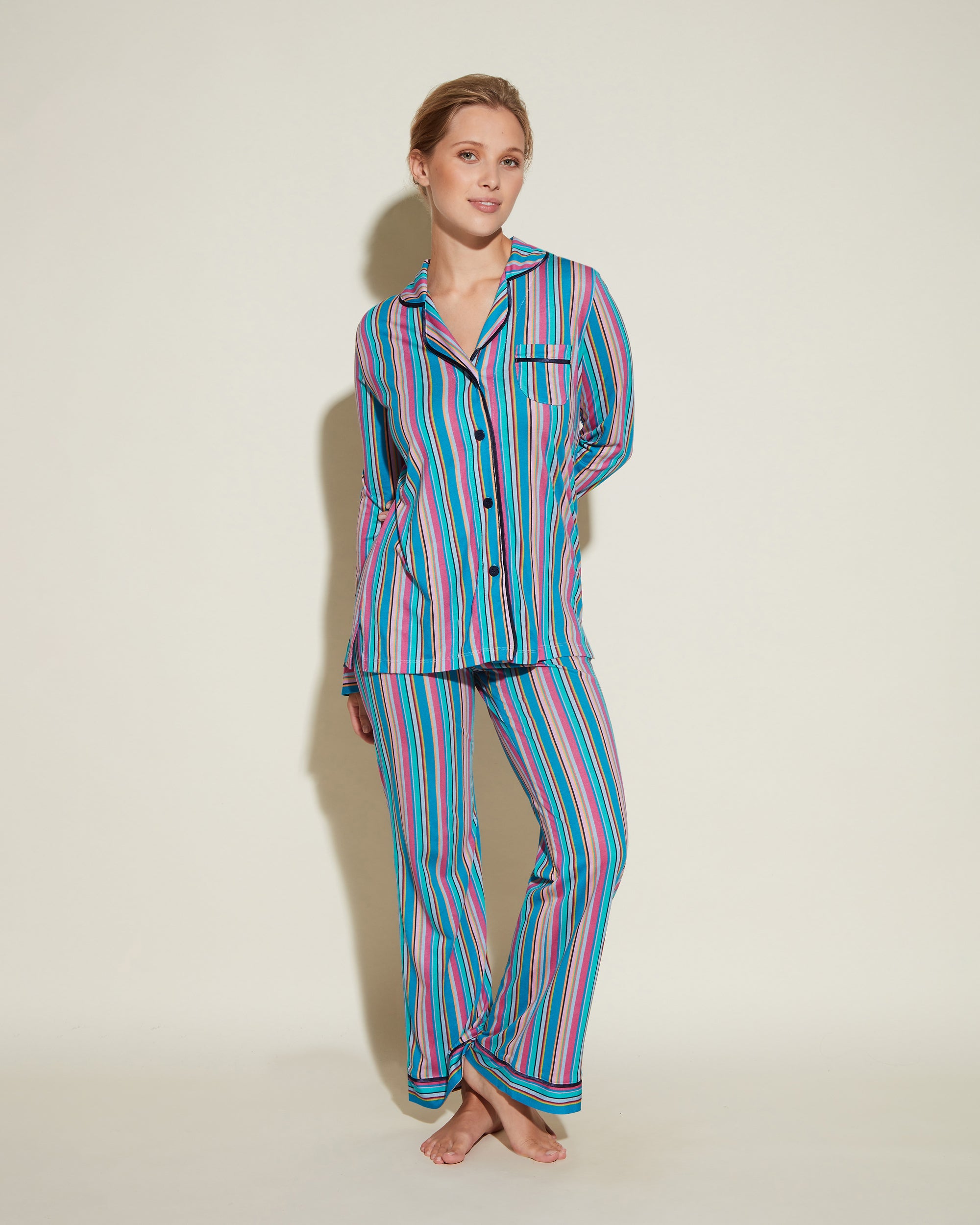 Imprimé Ensemble - Bella Printed Ensemble Pyjama Haut À Manches Longues Et Pantalon