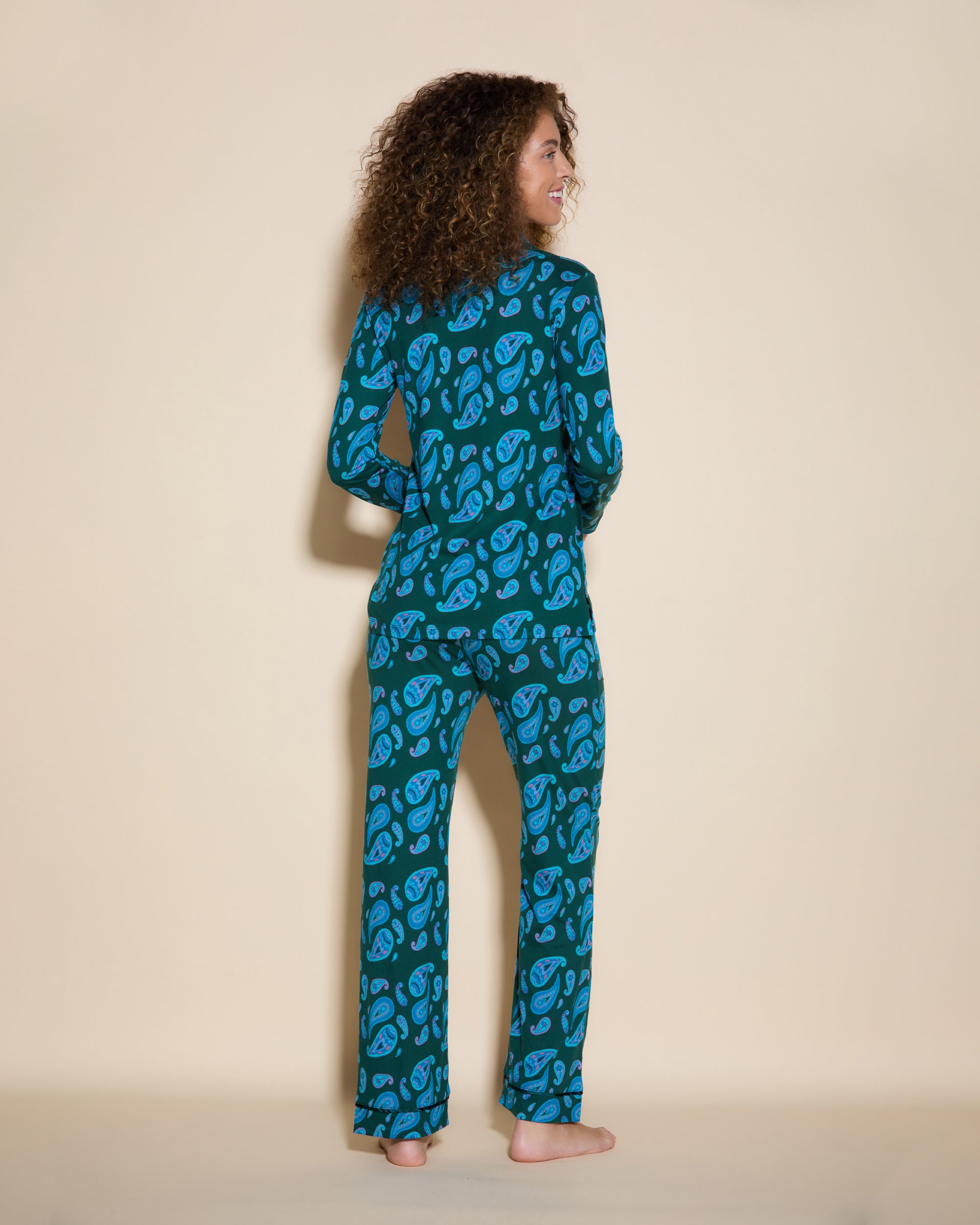 Stampa Set - Bella Printed Pigiama Con Top A Maniche Lunghe E Pantaloni
