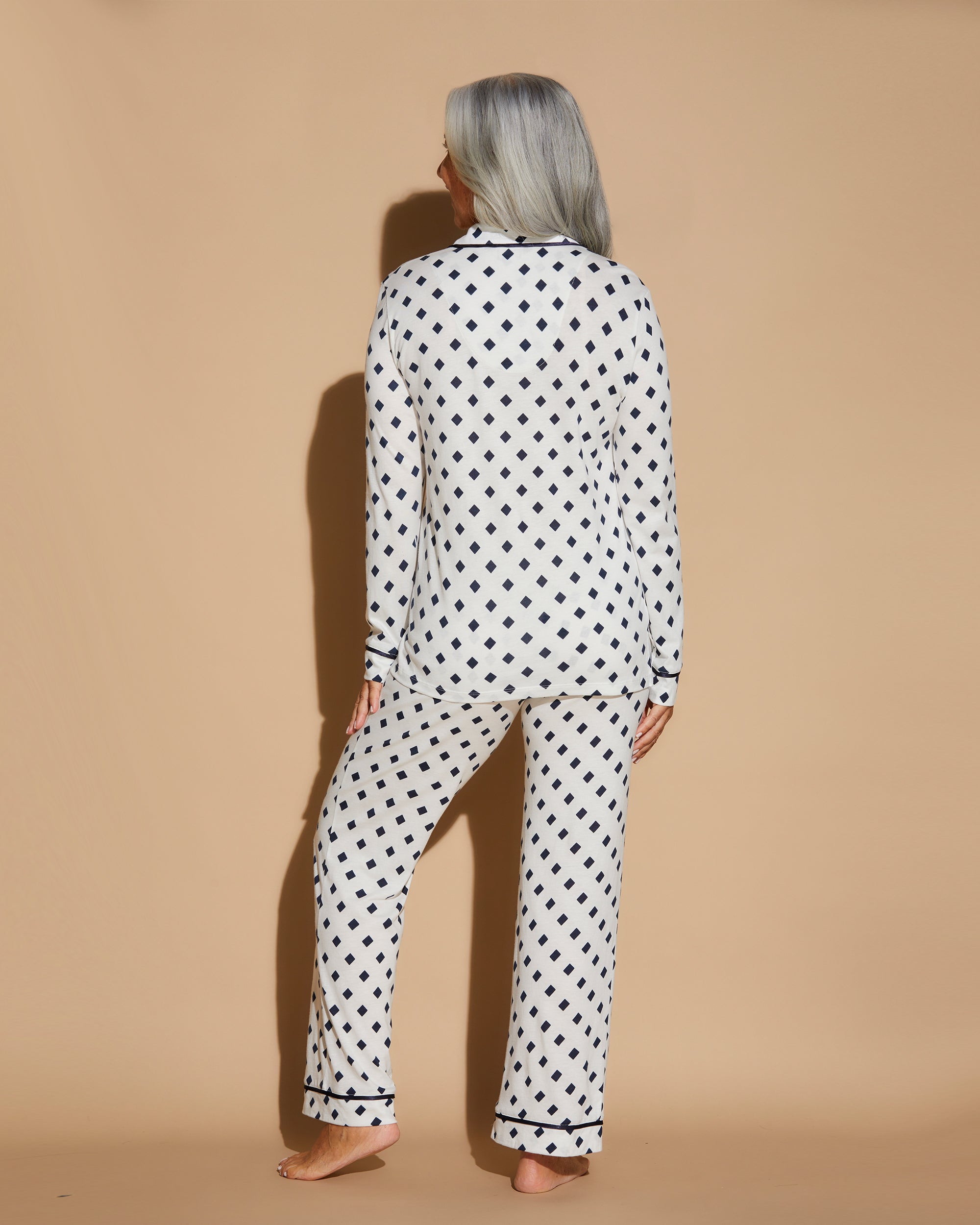 Estampado Conjuntos - Bella Printed Pijama De Camisa De Manga Larga Y Pantalones