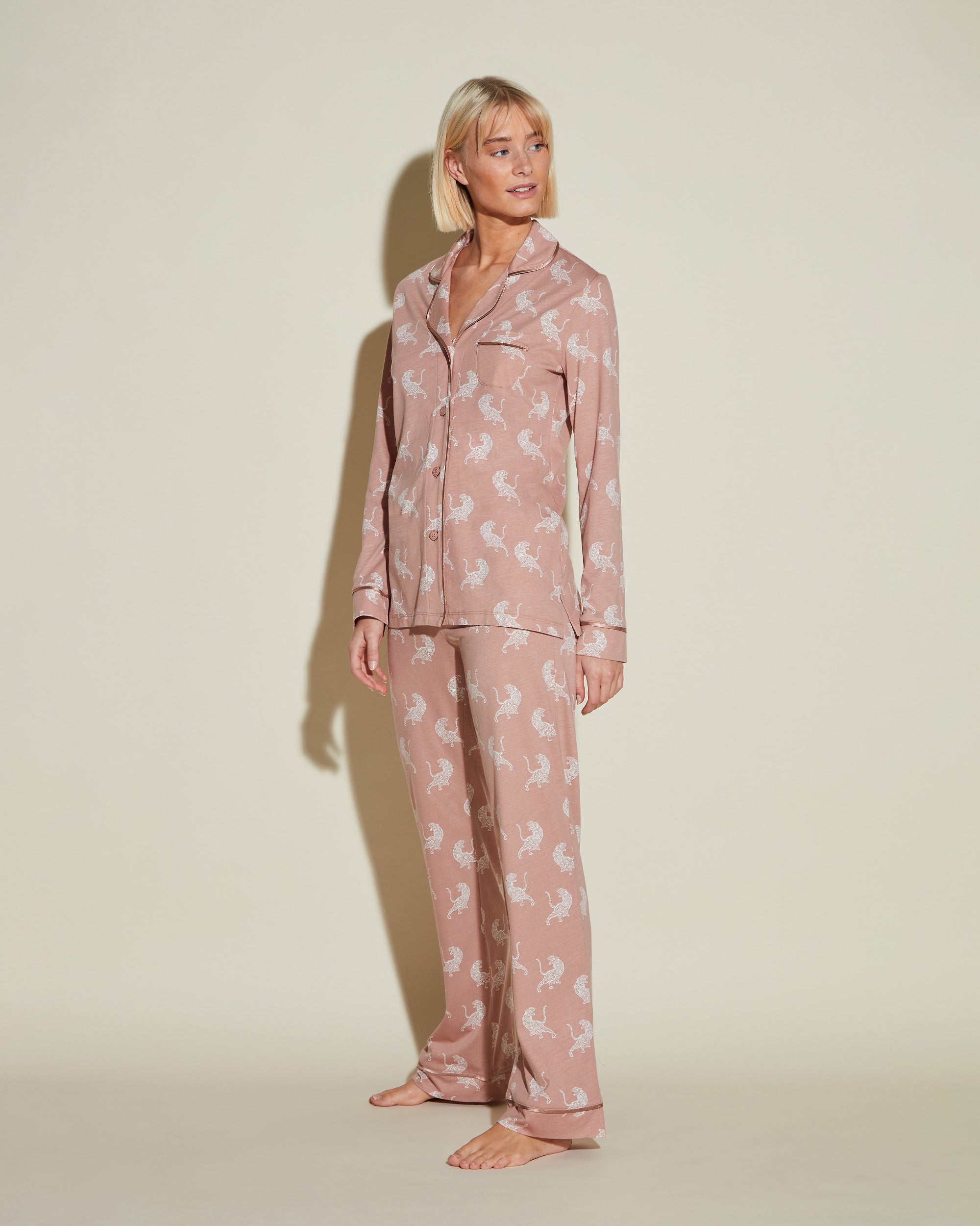Print Set - Bella Printed Long Sleeve Top & Pant Pajama Set