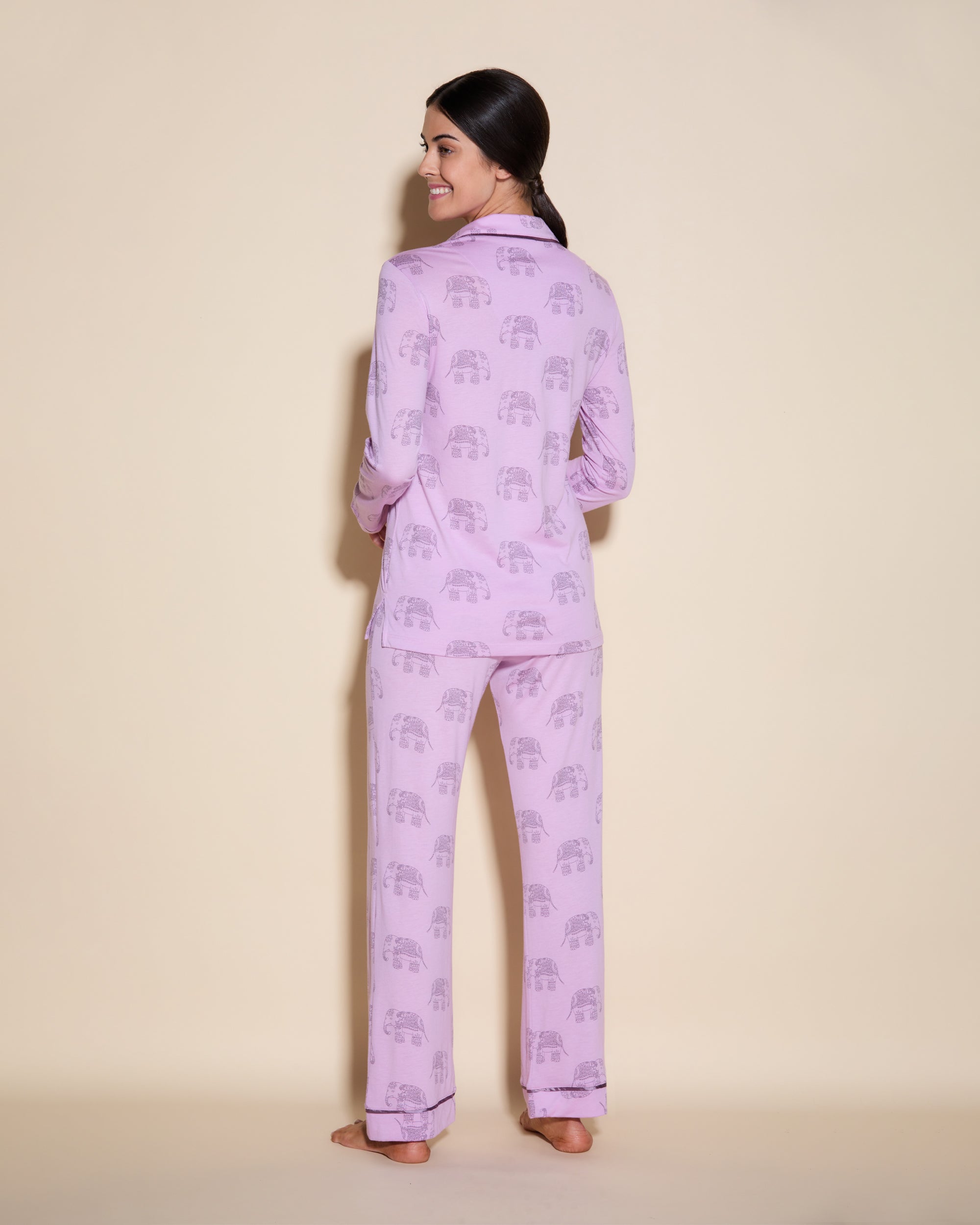 Stampa Set - Bella Printed Pigiama Con Top A Maniche Lunghe E Pantaloni