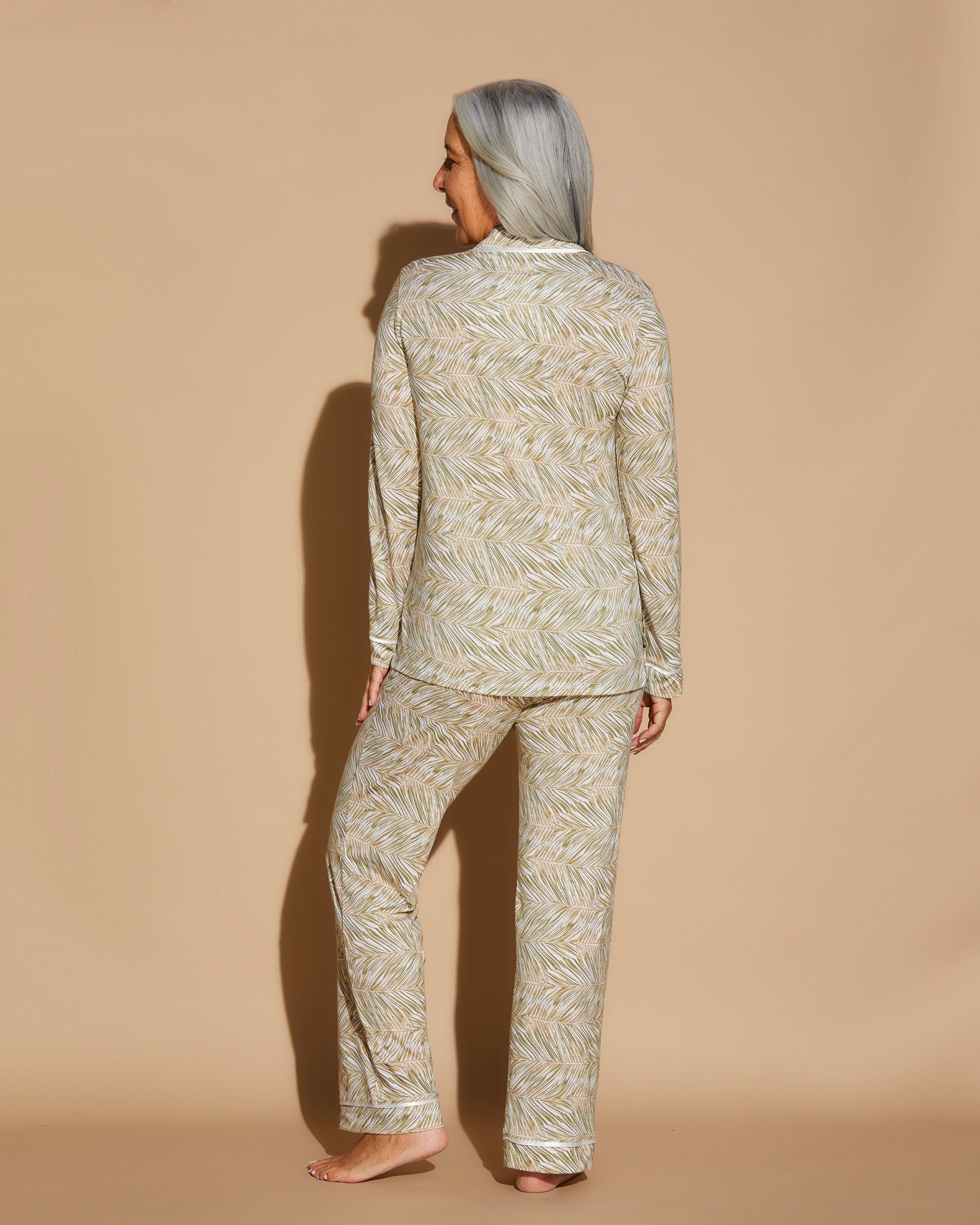 Gedruckt Set - Bella Printed Langärmliges Oberteil & Pyjama-Hose